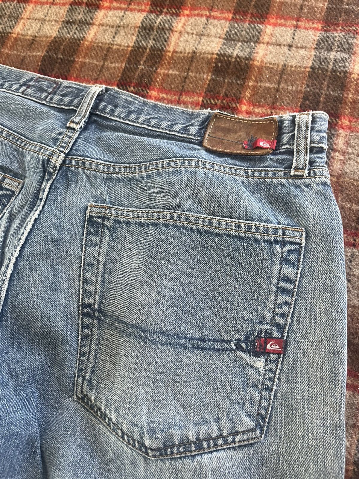 Quiksilver Vintage 2000’s Quiksilver Grunge Skater Flare Blue Jeans 34 Size US 34 / EU 50 - 10 Thumbnail
