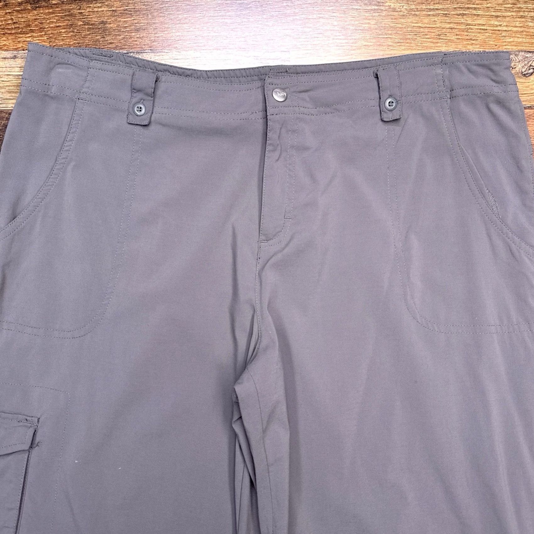 Vintage Lucy Cargo Pants Wide Leg Gray XL High Rise Stretch Women's Pants Size 40" / US 18 - 3 Thumbnail