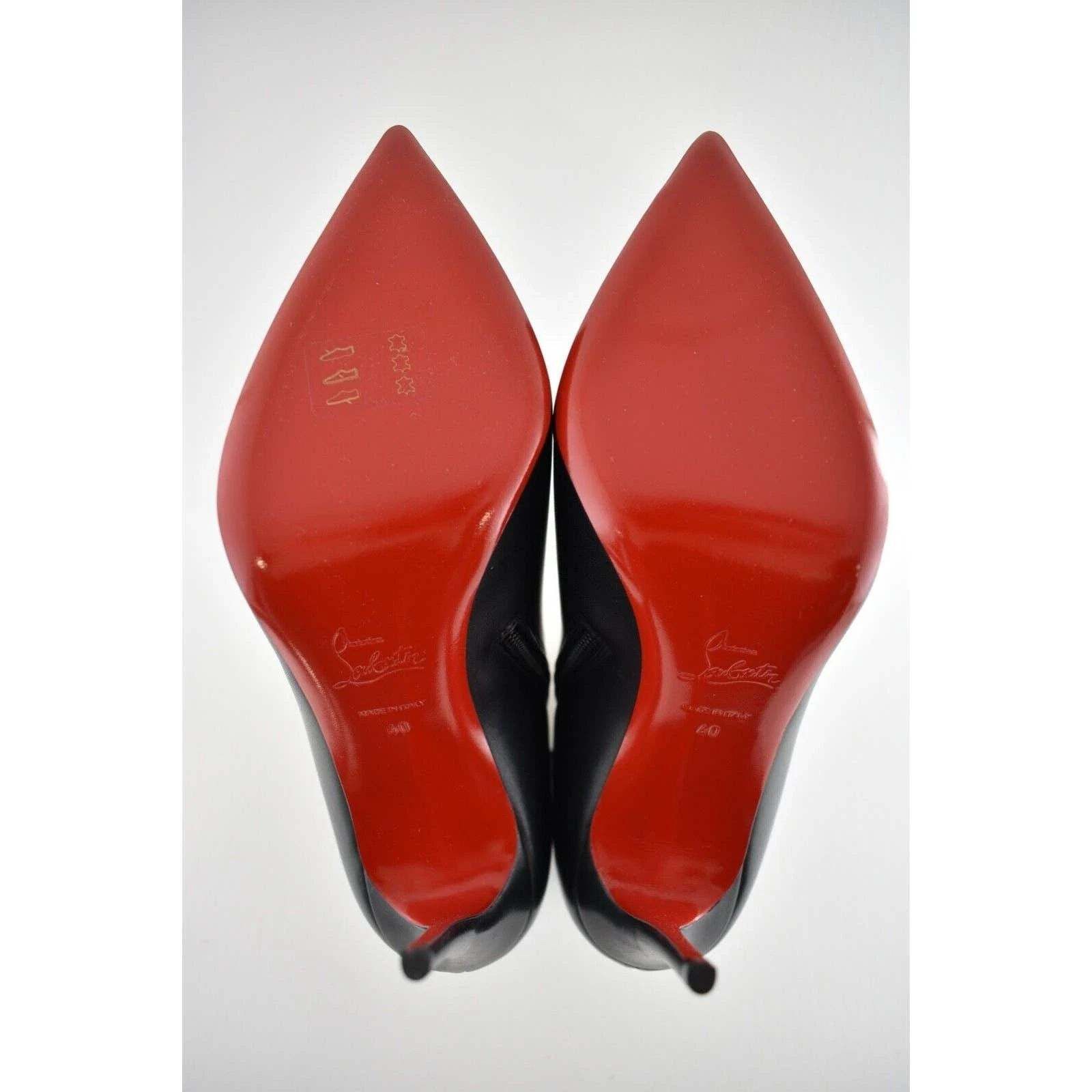 Christian Louboutin Christian Louboutin Booty Chain 100 Black Calf Leather Ankle Size US 10 / IT 40 - 12 Thumbnail
