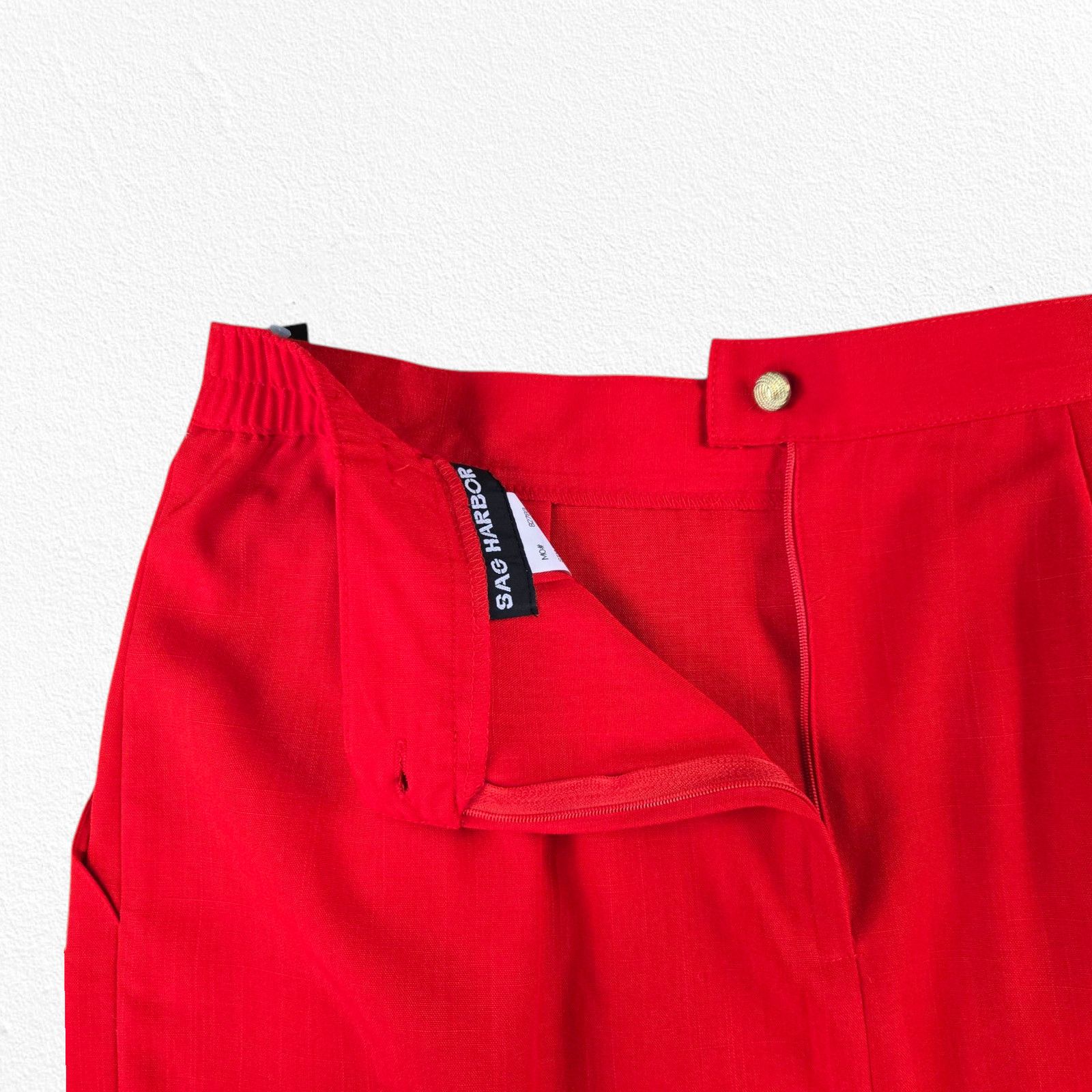 Vintage Vintage Red Pleated Front Career Skirt Size 14 Size 36" / US 14 / IT 50 - 11 Thumbnail