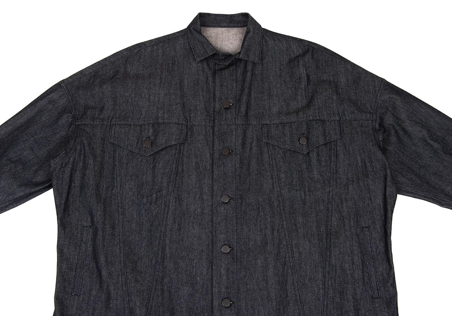 Yohji Yamamoto Yohji Yamamoto Cotton Wide Silhouette Denim Jacket Size US S / EU 44-46 / 1 - 2 Thumbnail