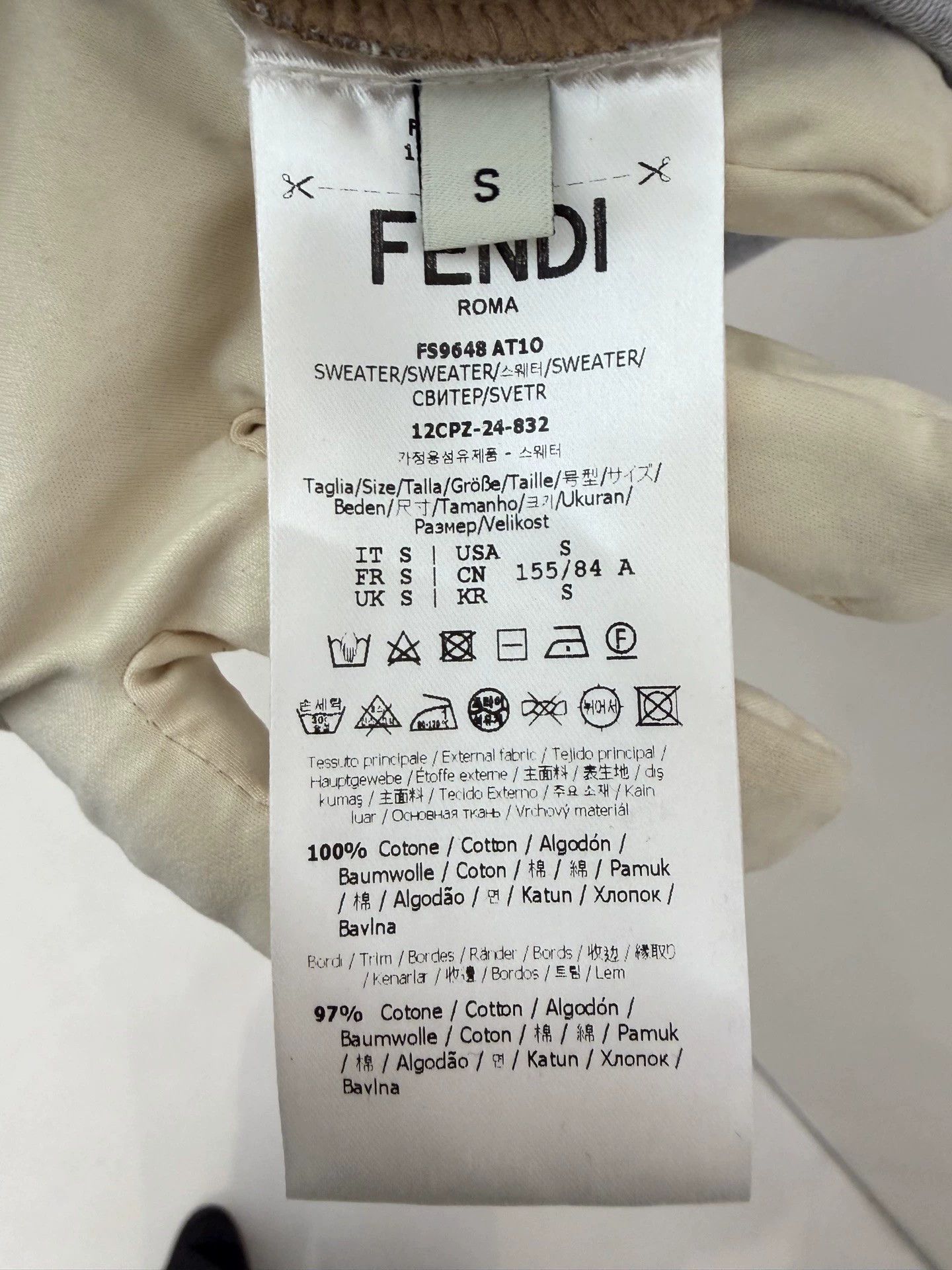 Fendi Fendi Gray Logo Longsleeve Sweatshirt S New Size S / US 4 / IT 40 - 4 Thumbnail