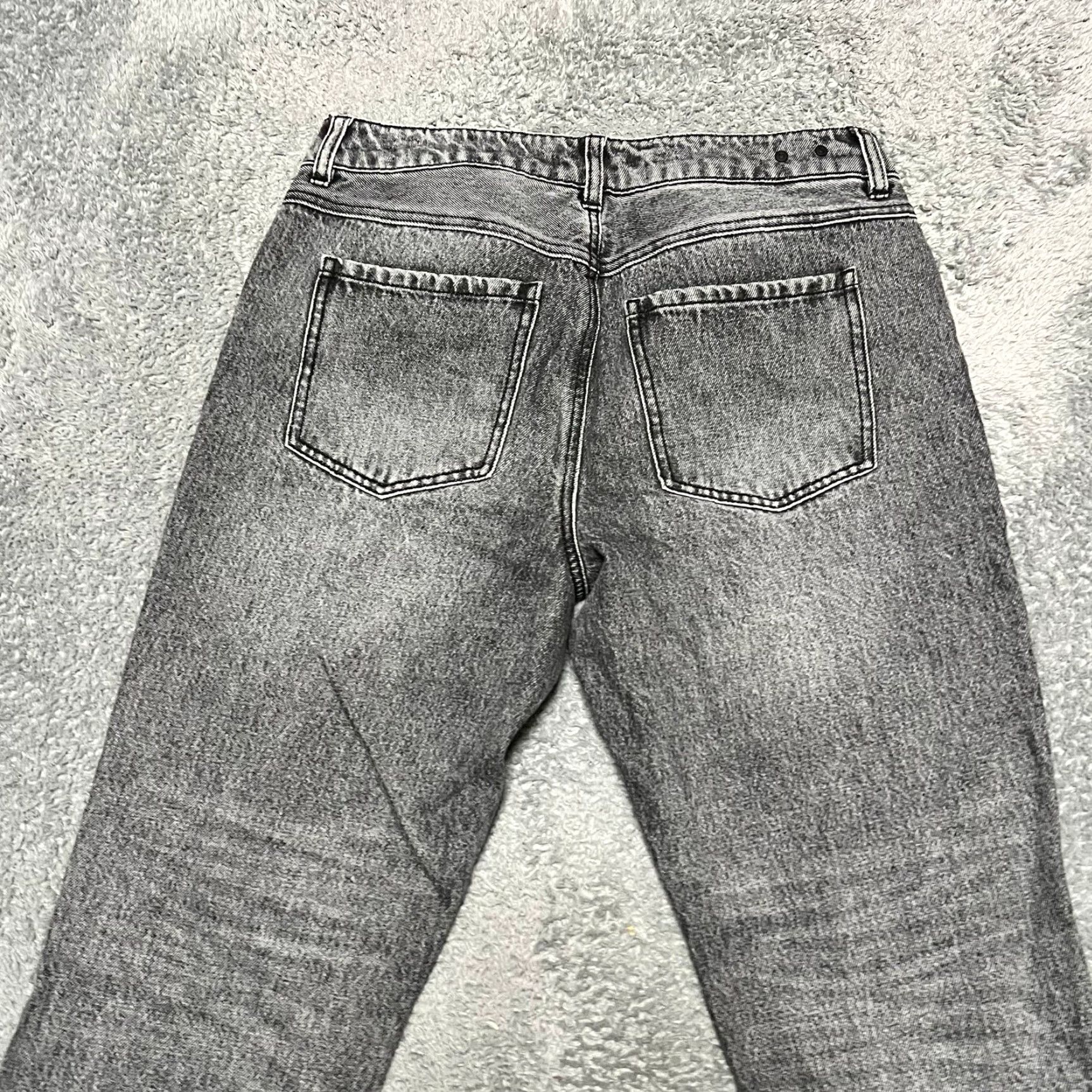 Vintage CAbi Jeans Womens 6 Boyfriend 33x28 Faded Black Gray Smoke Wash Mid Rise Womens Size 28" / US 6 / IT 42 - 4 Thumbnail