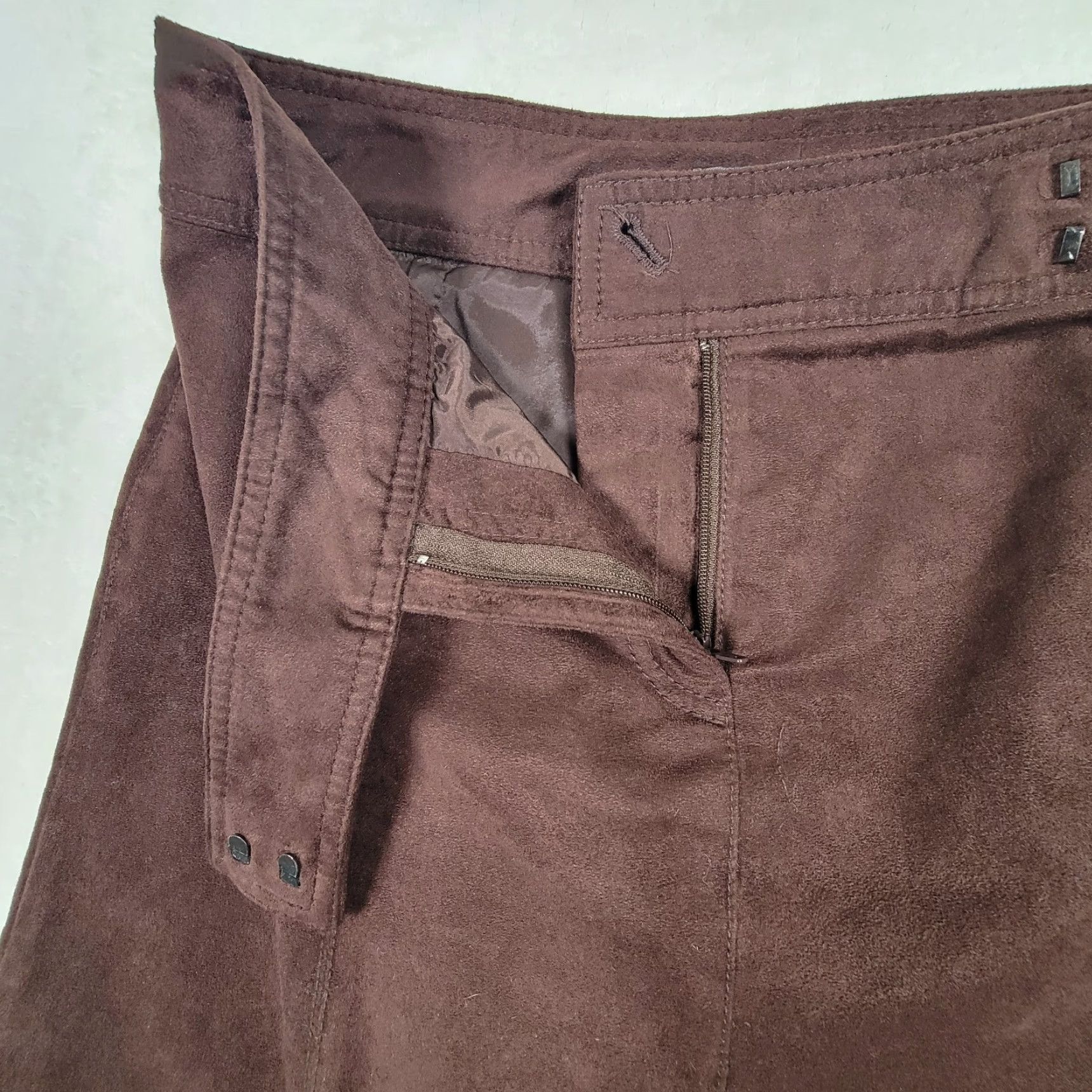 Liz Claiborne Liz Claiborne Skirt Women Maxi 6P Petite Brown Faux Suedet Womens Size 28" / US 6 / IT 42 - 5 Thumbnail
