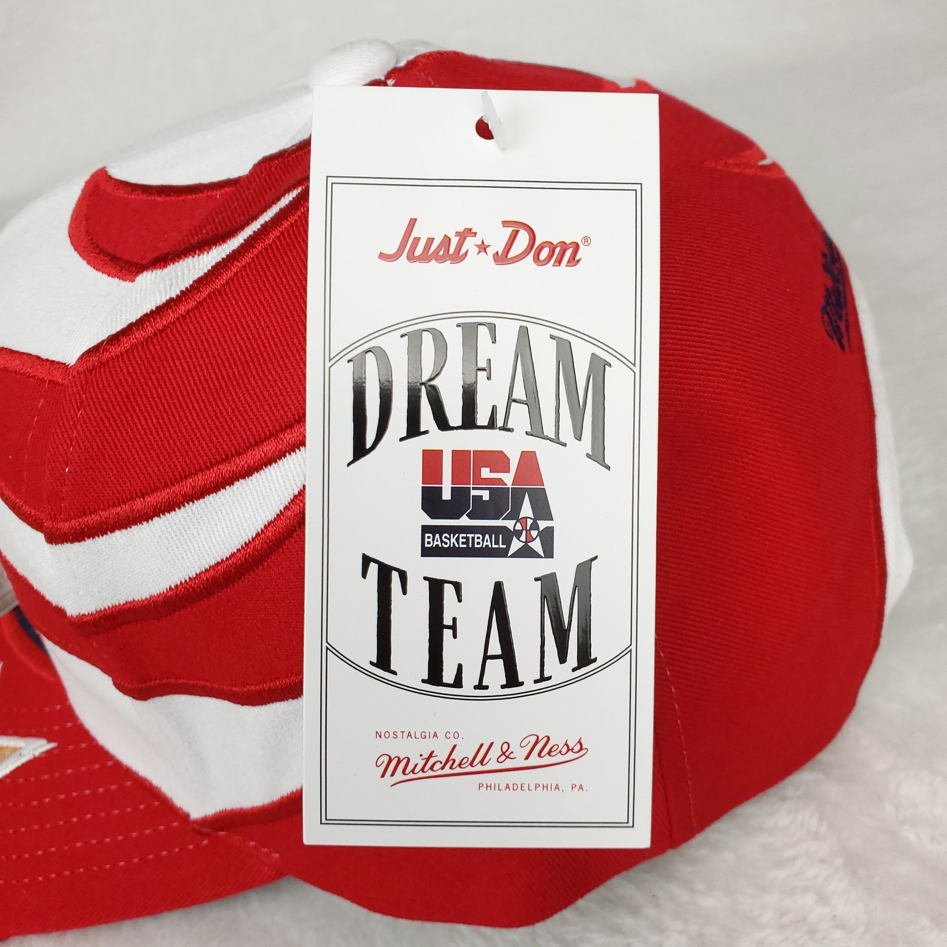 Just Don × Mitchell & Ness Just Don Dream Team USA Basketball Pro Fit Snapback Hat Cap Size ONE SIZE - 8 Thumbnail