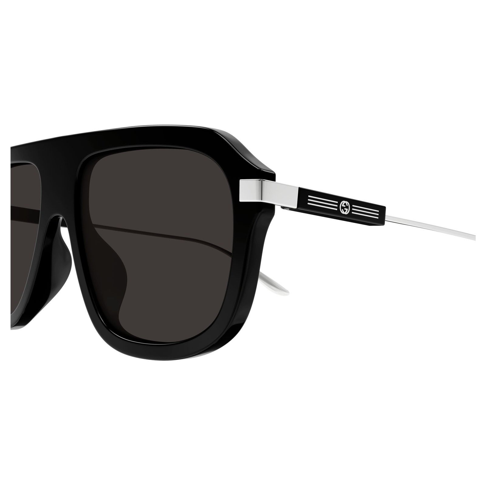 Gucci NEW Gucci Sunglasses GG1309S 005 Shiny Black Grey Shield Men Size ONE SIZE - 3 Thumbnail