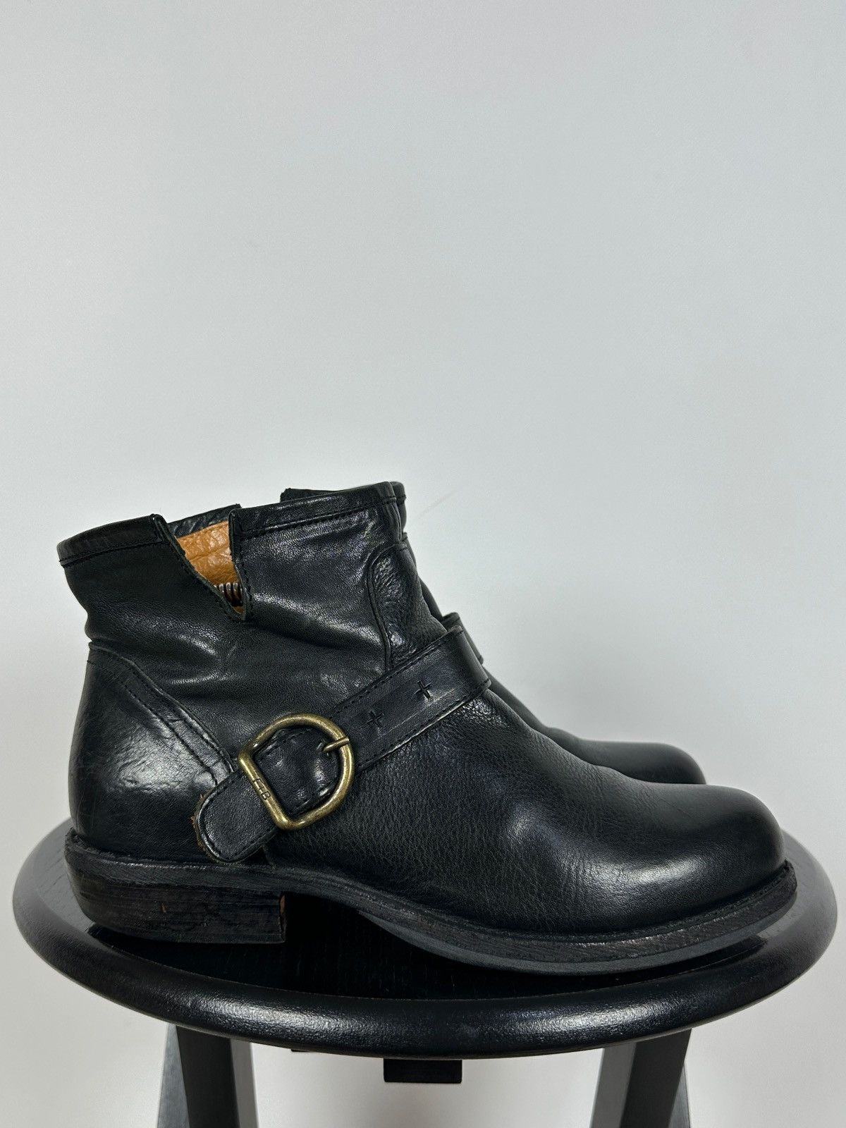 Fiorentini + Baker Fiorentini + Baker Carnaby Chad Black Leather Biker Boots Size US 7 / IT 37 - 3 Thumbnail