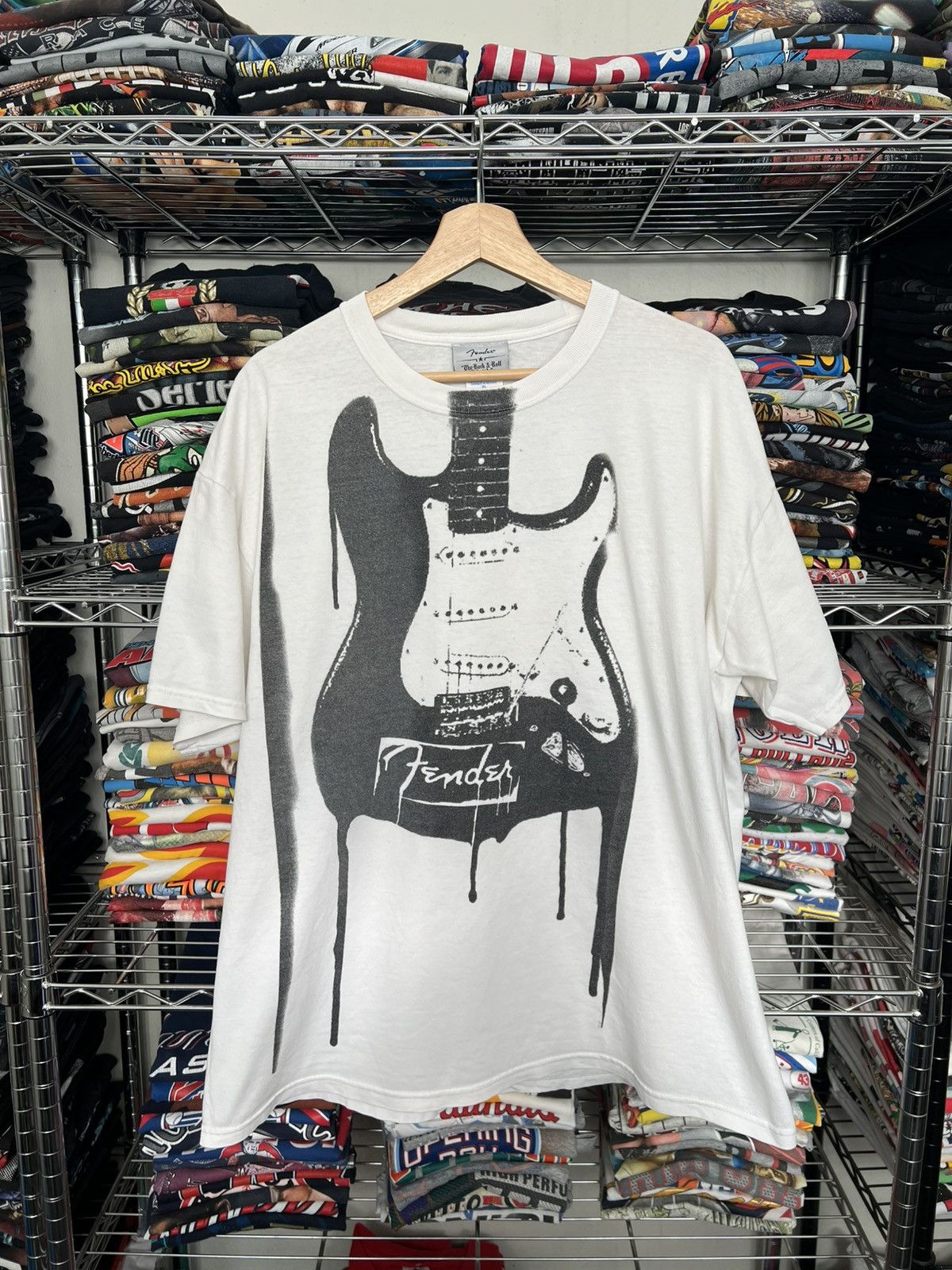 2000s Fender Melting Guitar Band Tee