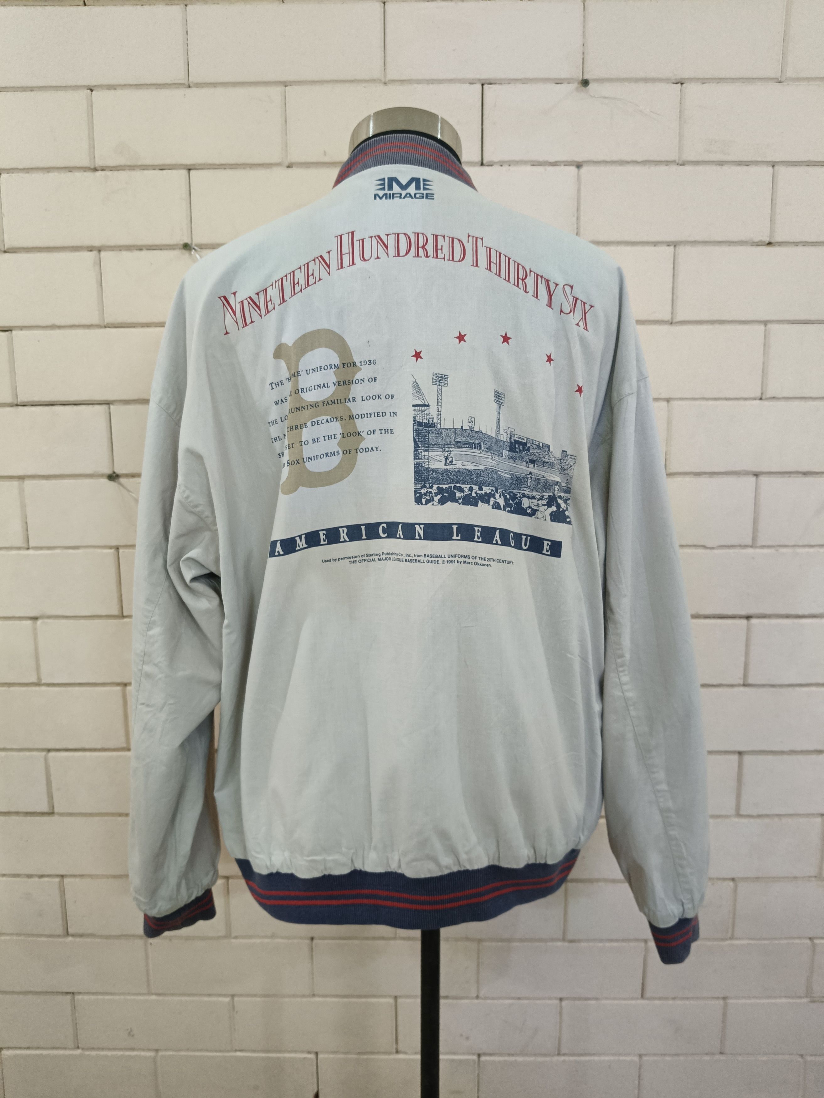 MLB × Vintage Vintage 90's Mirage Boston Red Sox Reversible Size US XL / EU 56 / 4 - 10 Thumbnail