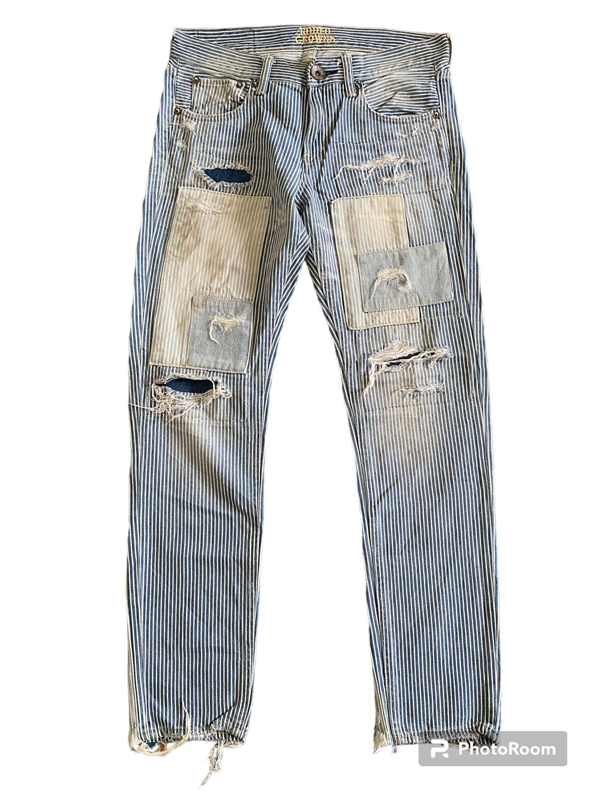 Japanese Brand Japanese Brand Rodeo Crowns DistressedPatchwork Design Denim Size US 30 / EU 46 - 1 Thumbnail