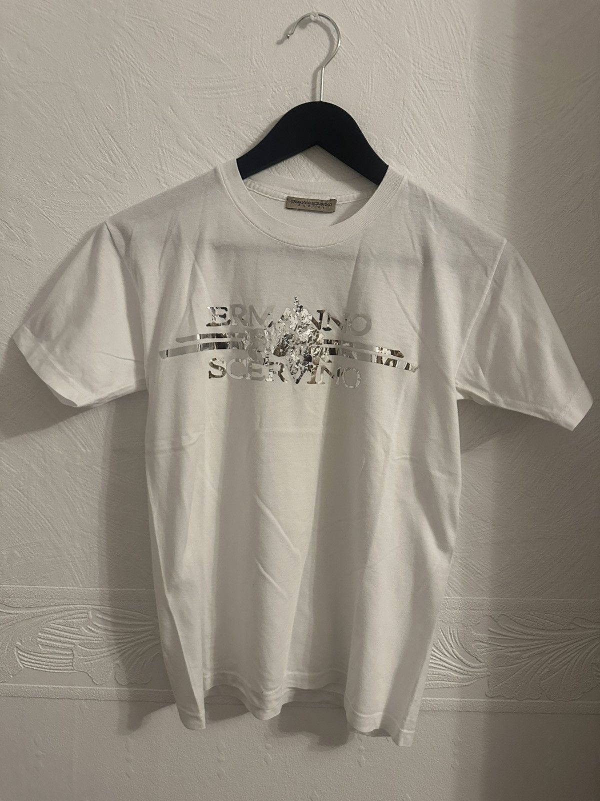 Ermanno Scervino Ermanno Scervino silver title t-shirt Size XS / US 0-2 / IT 36-38 - 1 Thumbnail