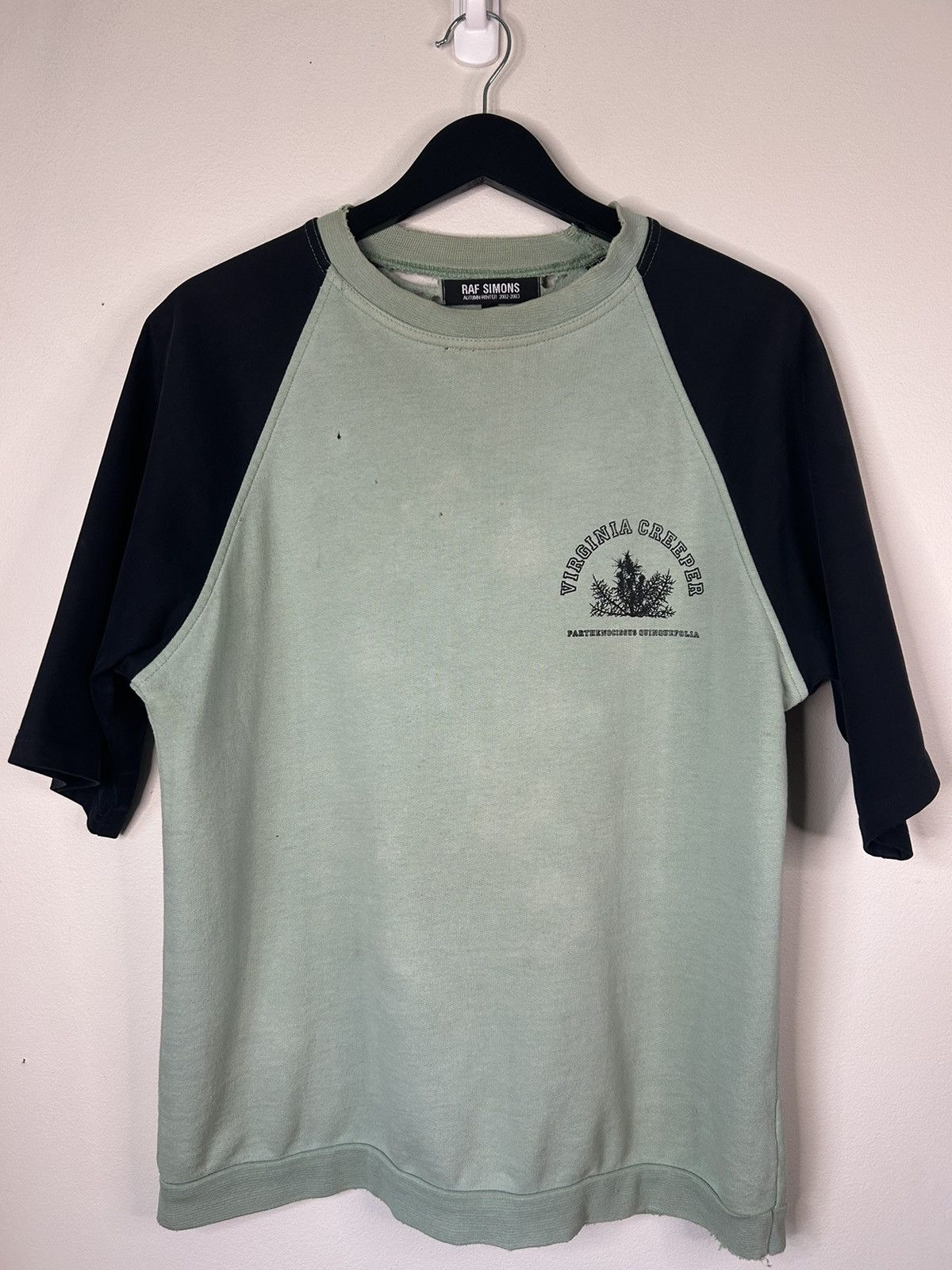 Raf Simons AW2002-2003 Virginia Creeper Mint Baseball Shirt | Grailed