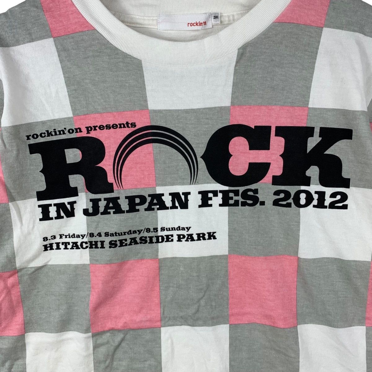 Vintage ROCK IN JAPAN FESTIVAL 2012 Rockin On Nova Checks Tee Shirt Size M / US 6-8 / IT 42-44 - 4 Thumbnail