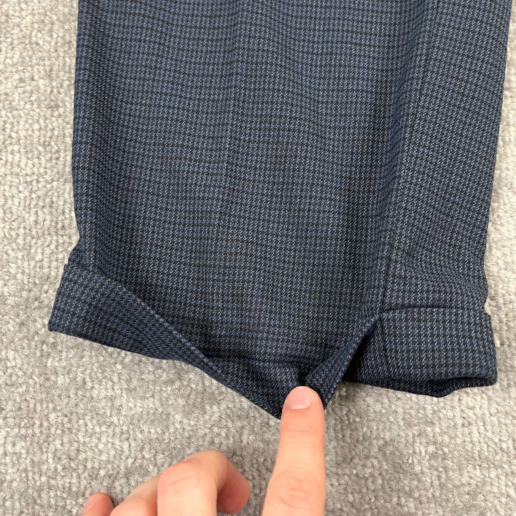 Ralph Lauren LAUREN RALPH LAUREN Pants Mens 36x32 Straight Blue Black Houndstooth Trousers Size US 36 / EU 52 - 7 Thumbnail