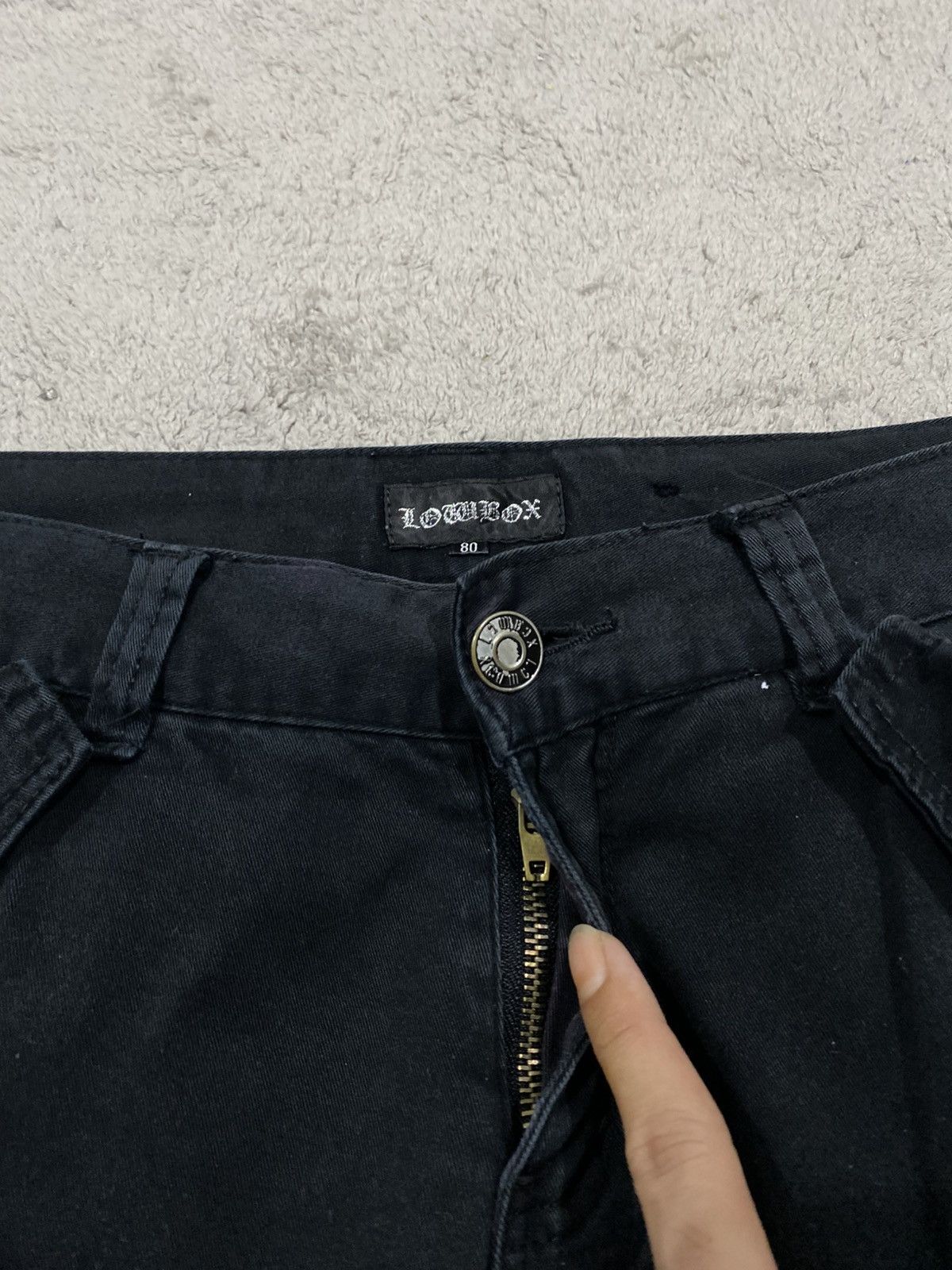 Japanese Brand LowBox Black Cargo Multipocket Flared Pants LGB Style Size US 32 / EU 48 - 5 Thumbnail