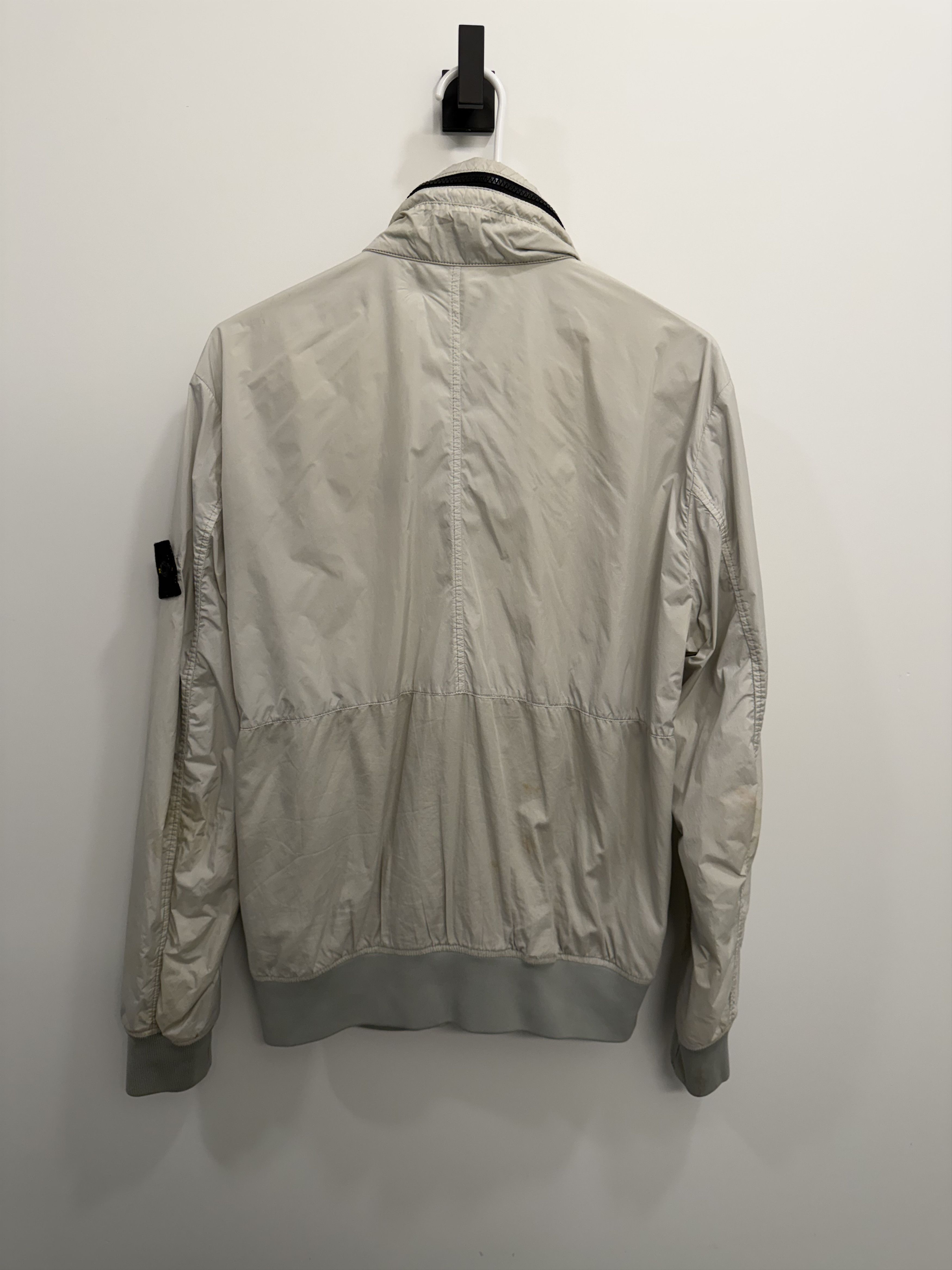 Stone Island Light Grey Nylon Bomber with Hidden Hood Size US M / EU 48-50 / 2 - 2 Thumbnail