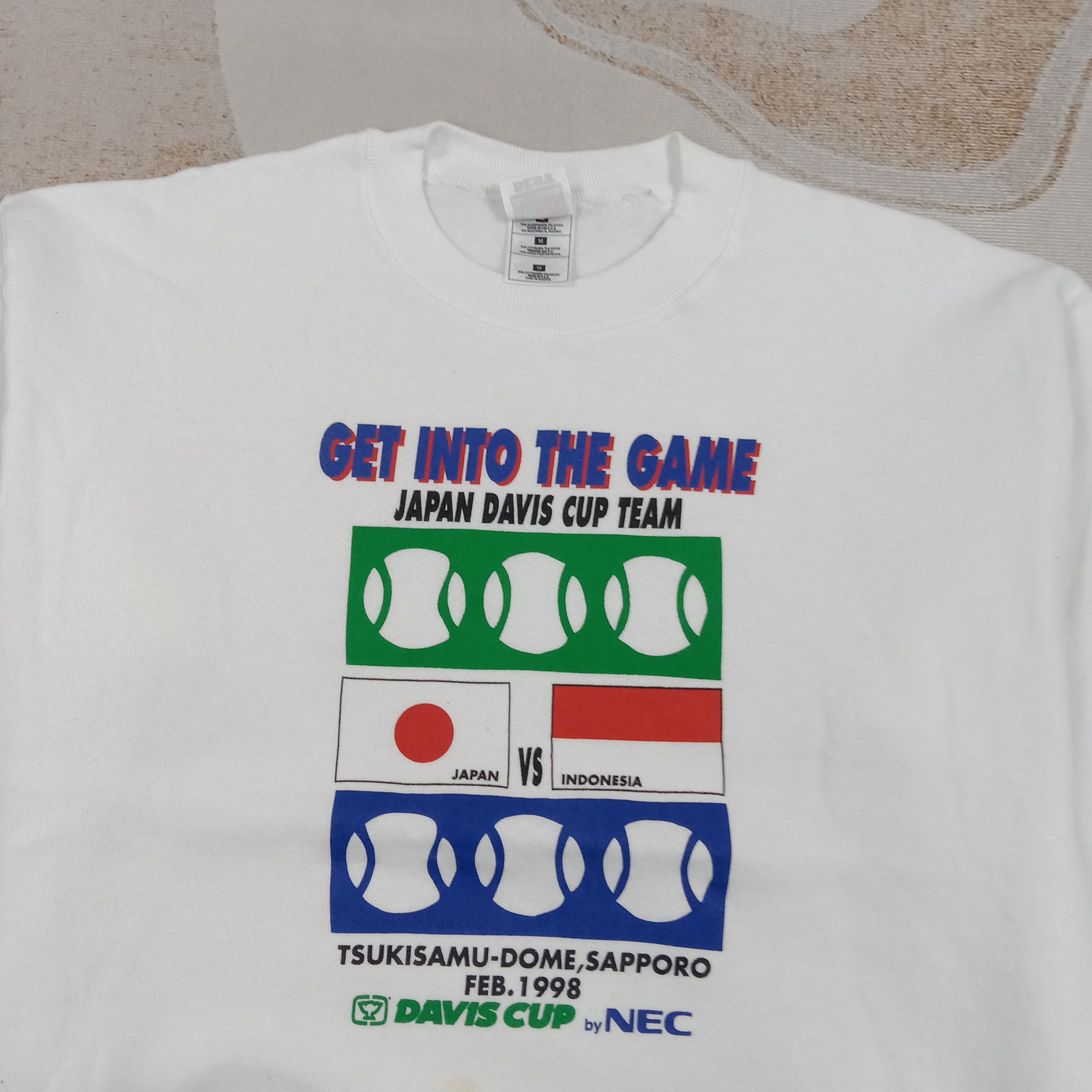 Vintage 1998 Davin Cup Japan Tennis Sport Sweatshirt C287N32 Size US M / EU 48-50 / 2 - 2 Thumbnail