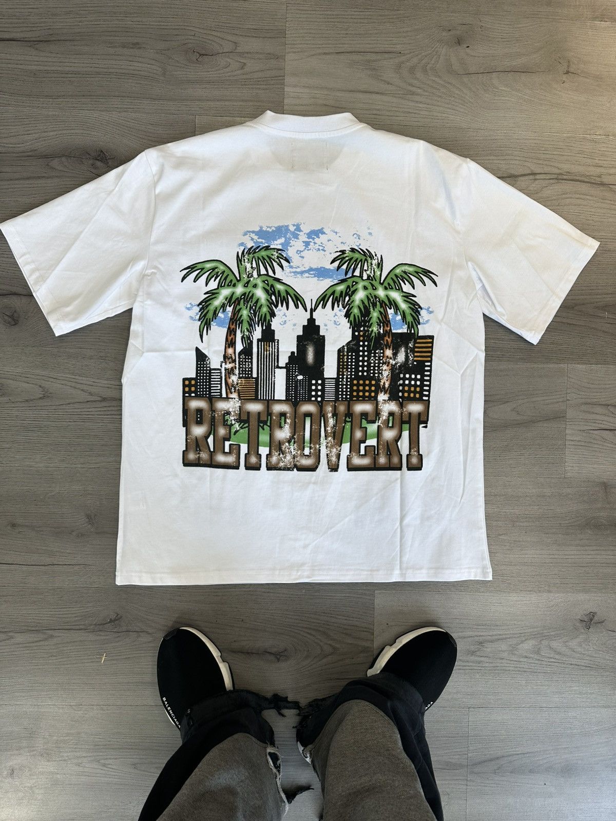 RETROVERT Retrovert City Bird Sand T-Shirt White Size US XL / EU 56 / 4 - 2 Thumbnail