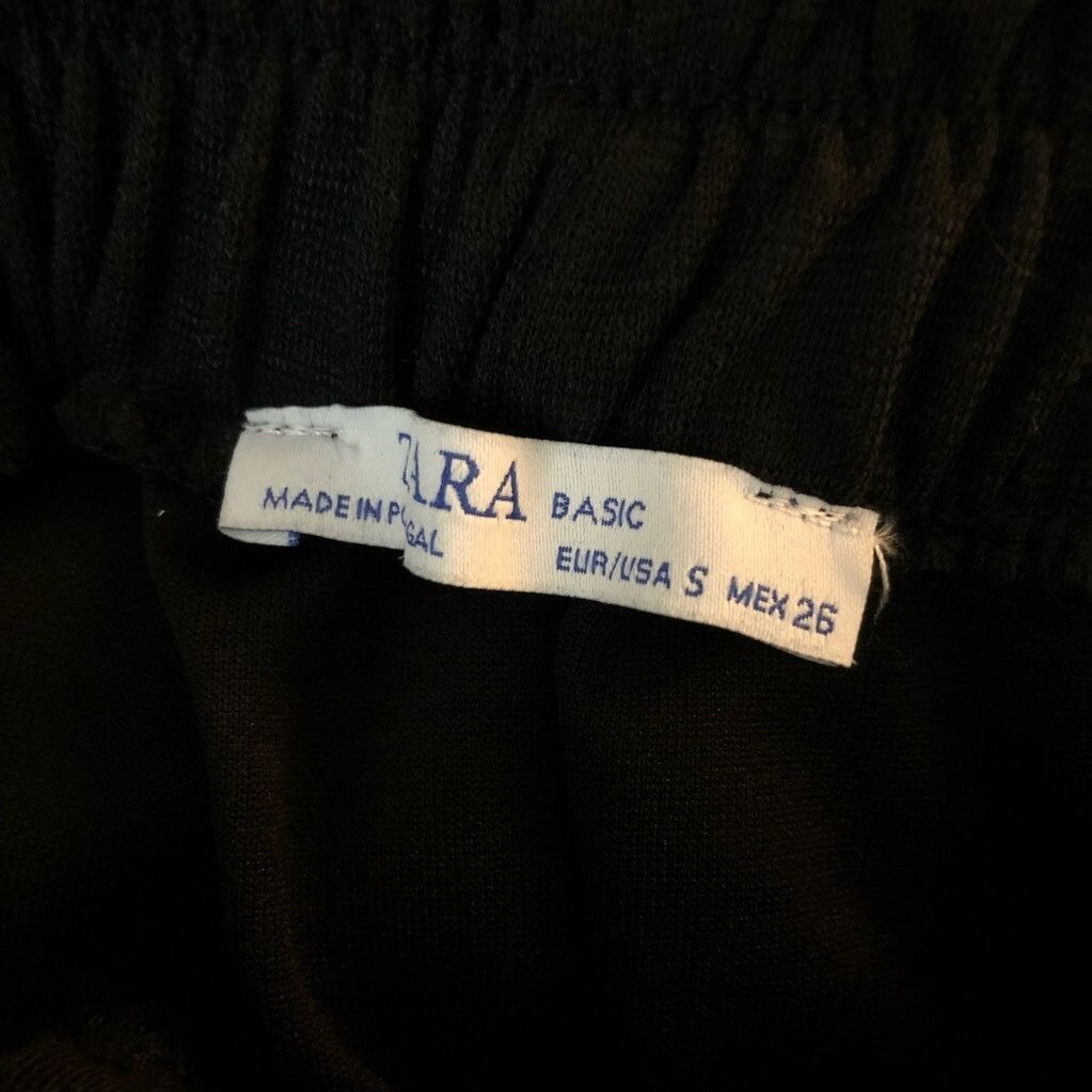 Zara Zara Basic Womens Cropped Pants Black Adjustable Drawstring Size 22" - 7 Thumbnail
