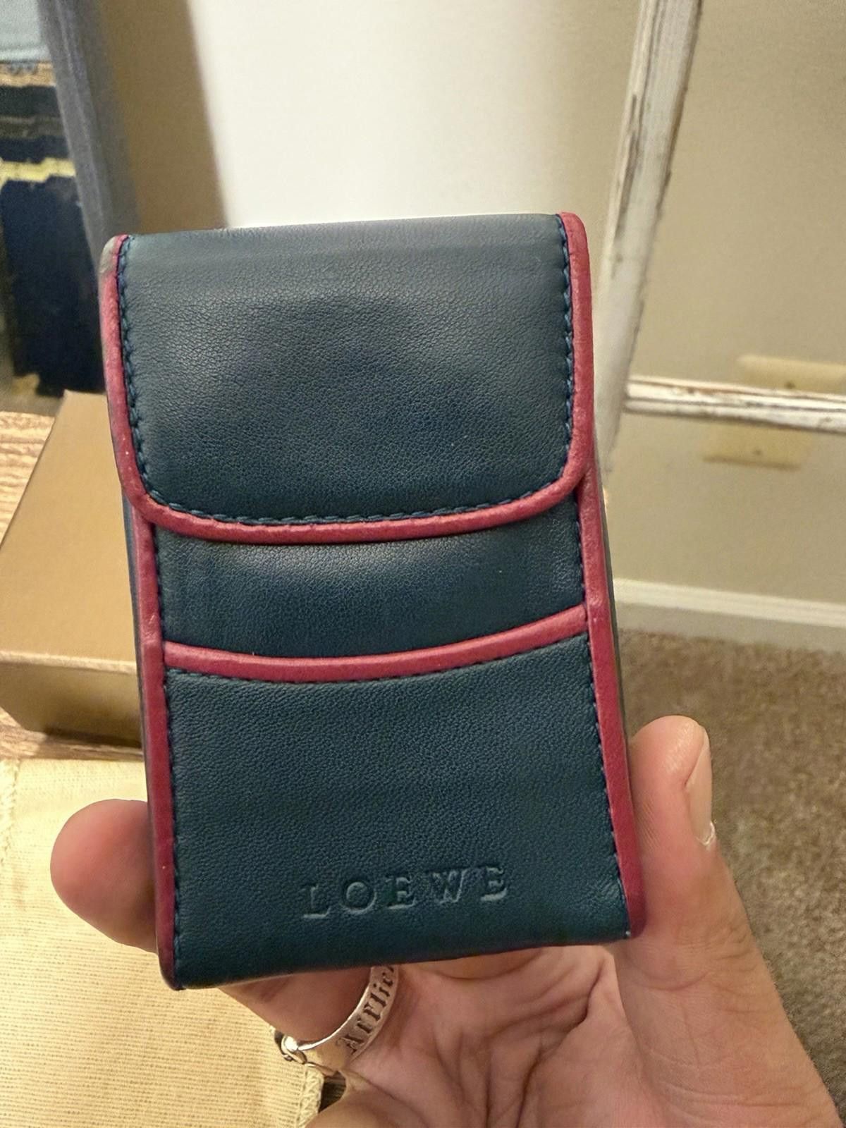 Loewe Loewe Soft Napa Calf Leather Gray(?) Red Boxy Cigarette Case Size ONE SIZE - 2 Thumbnail