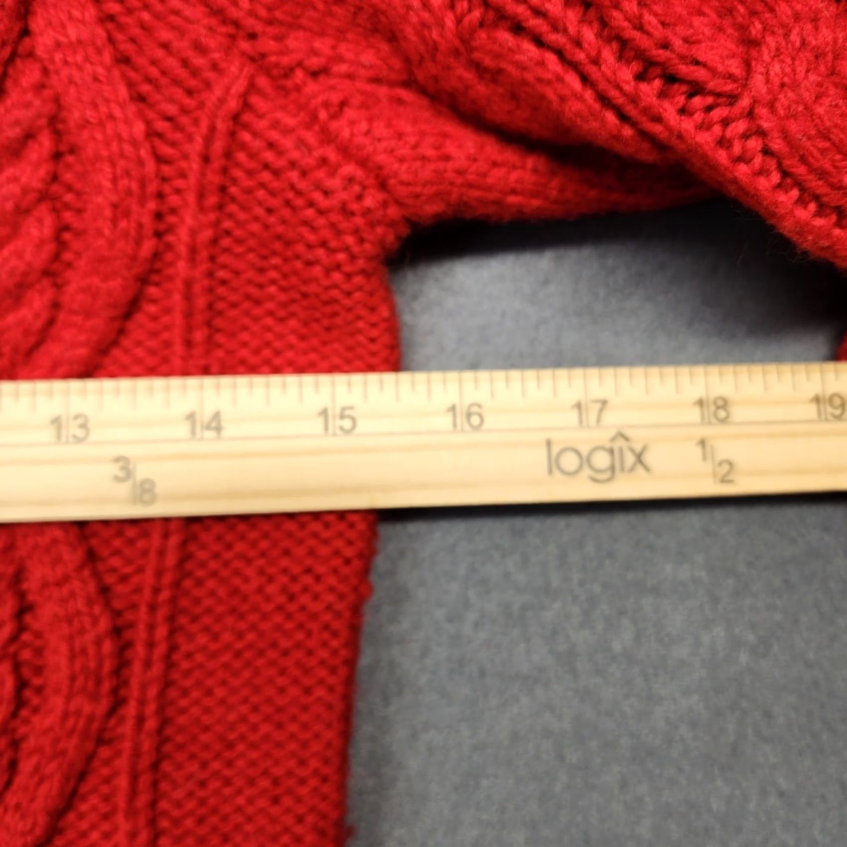 Ralph Lauren VINTAGE Ralph Lauren Sweater Womens Large Petite Red Cable-Knit Turtleneck Wool Blend Pullover Long Sleeve Womens Men’s? Size L / US 10 / IT 46 - 5 Thumbnail