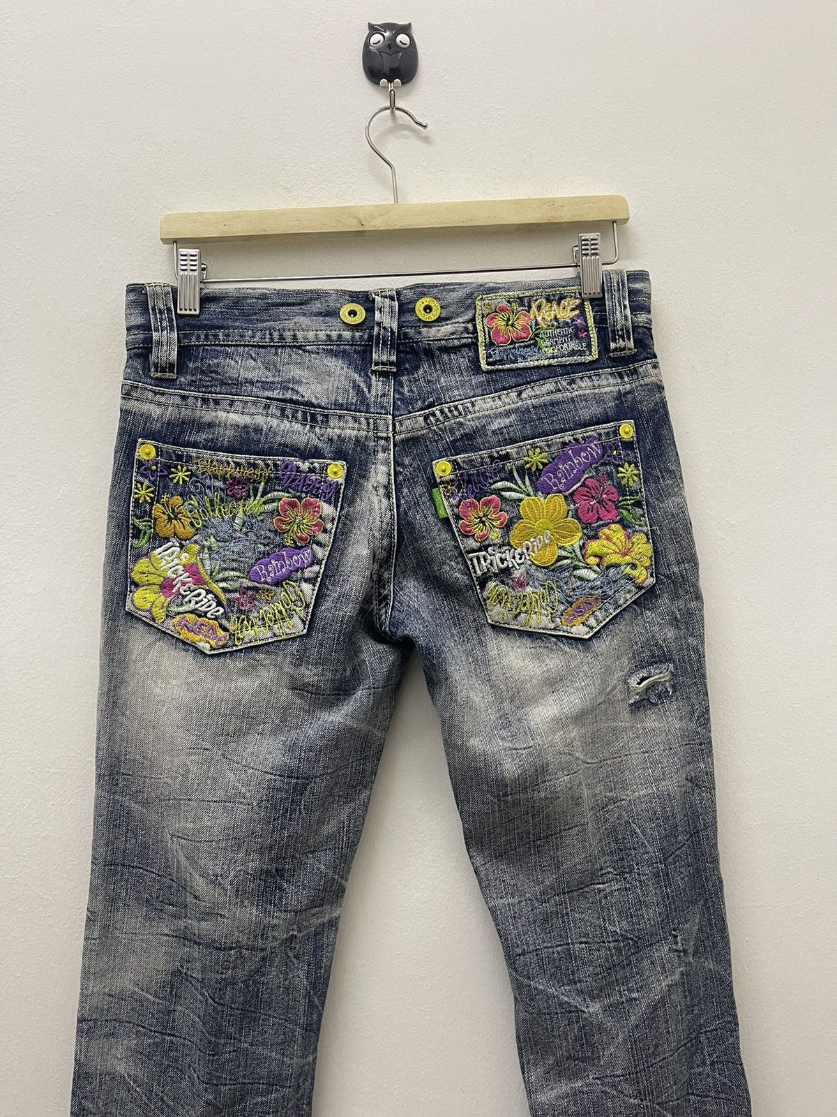 If Six Was Nine Rare Vintage Japan Embroidered Distressed Lgb Hysteric Style Size 30" / US 8 / IT 44 - 2 Thumbnail