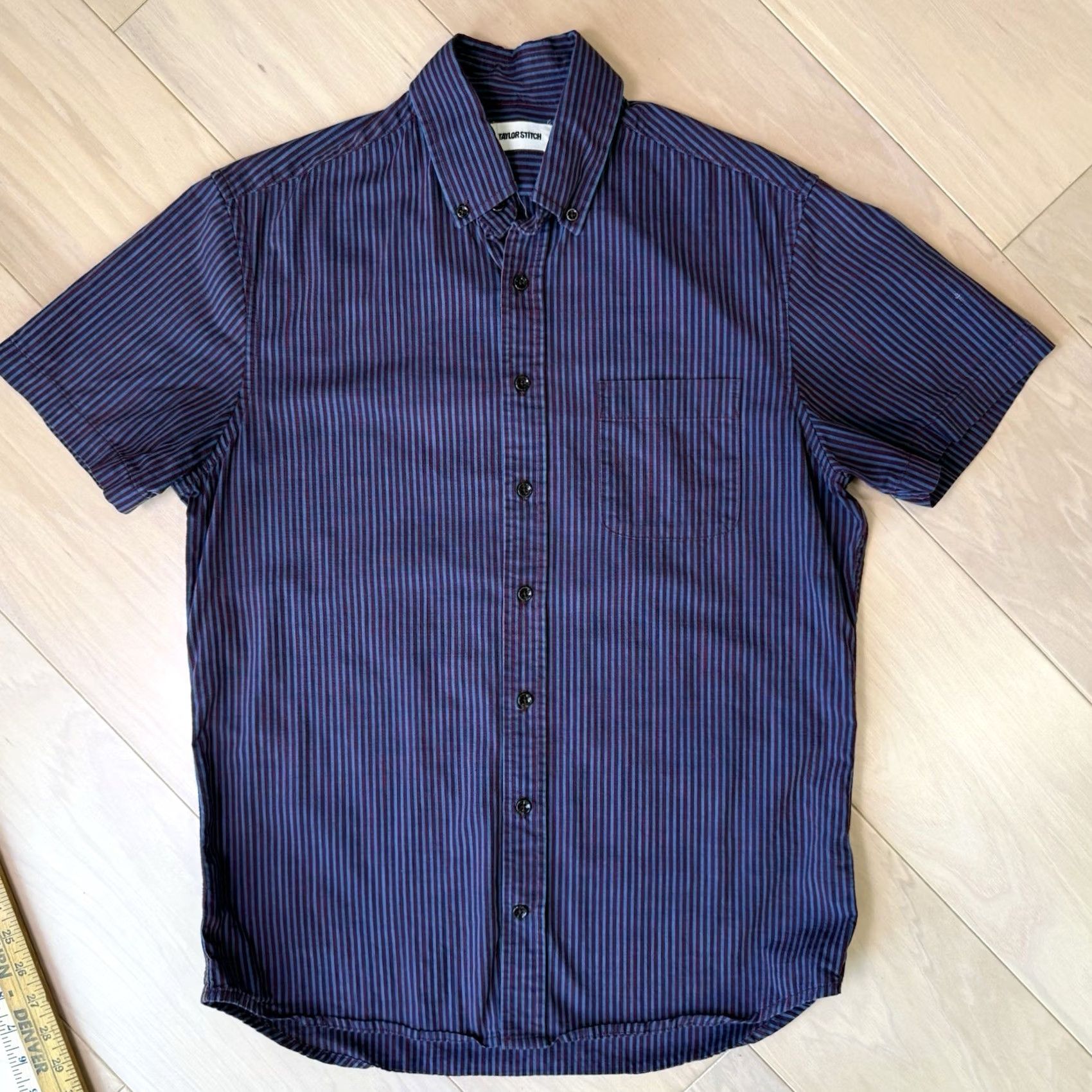 Taylor Stitch Taylor Stitch Short Sleeve Jack Shirt 38 Multicolor Striped Cotton Button-Up Size US M / EU 48-50 / 2 - 3 Thumbnail