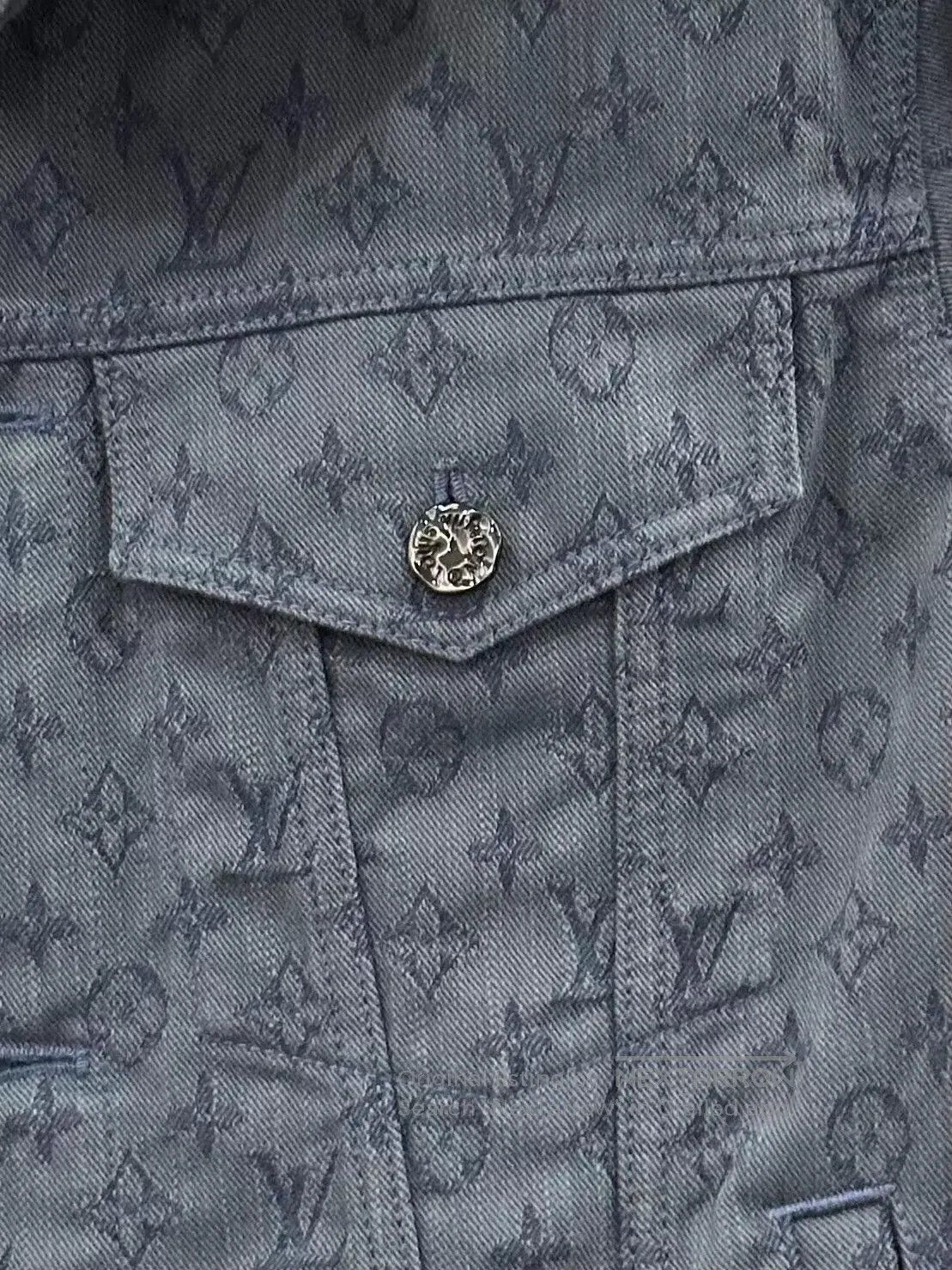 Louis Vuitton Blue Denim Jacket with Pattern . Size US M / EU 48-50 / 2 - 5 Thumbnail
