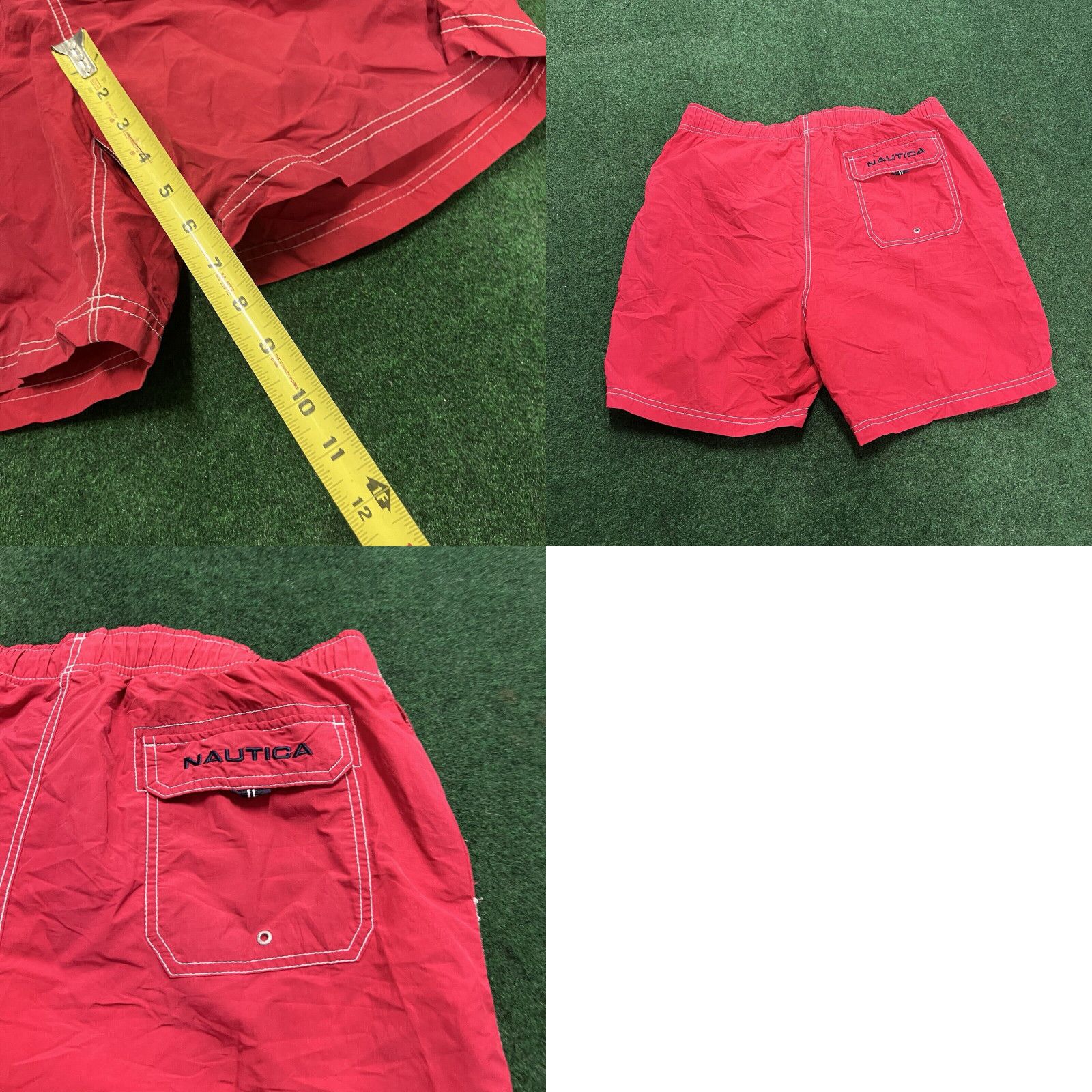 Nautica VINTAGE Nautica Men’s Red Swim Trunks Size Medium Inseam Summer Swim Beach Size US 31 - 8 Thumbnail