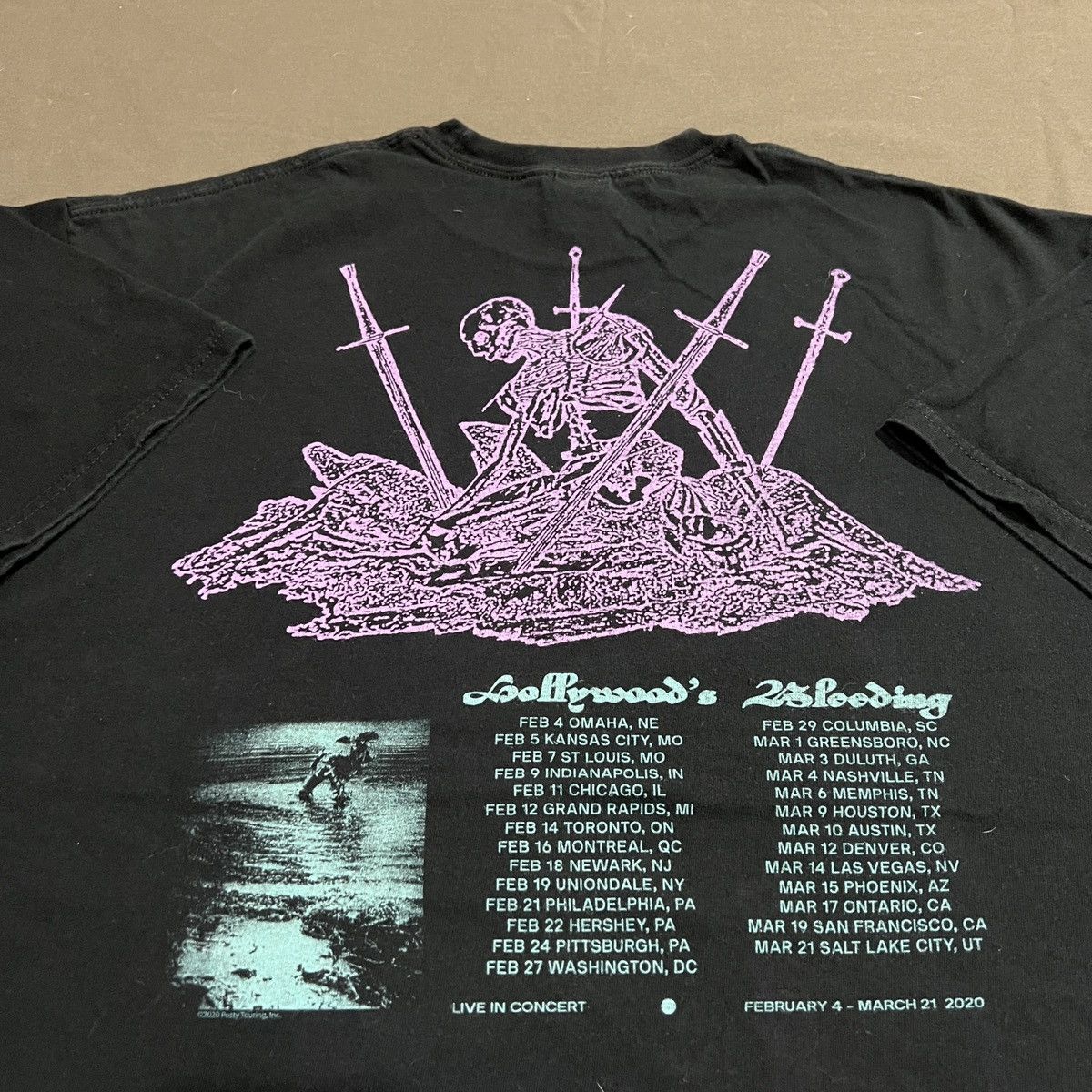 Rap Tees 2020 Post Malone Hollywood’s Bleeding Tour Promo Tee XL Size US XL / EU 56 / 4 - 1 Thumbnail