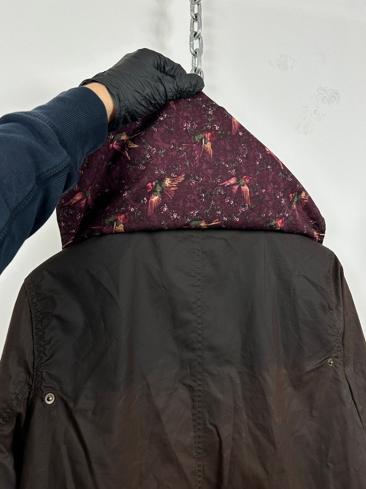 Barbour Retail Vintage Durham Brown Waxed Coat Jacket