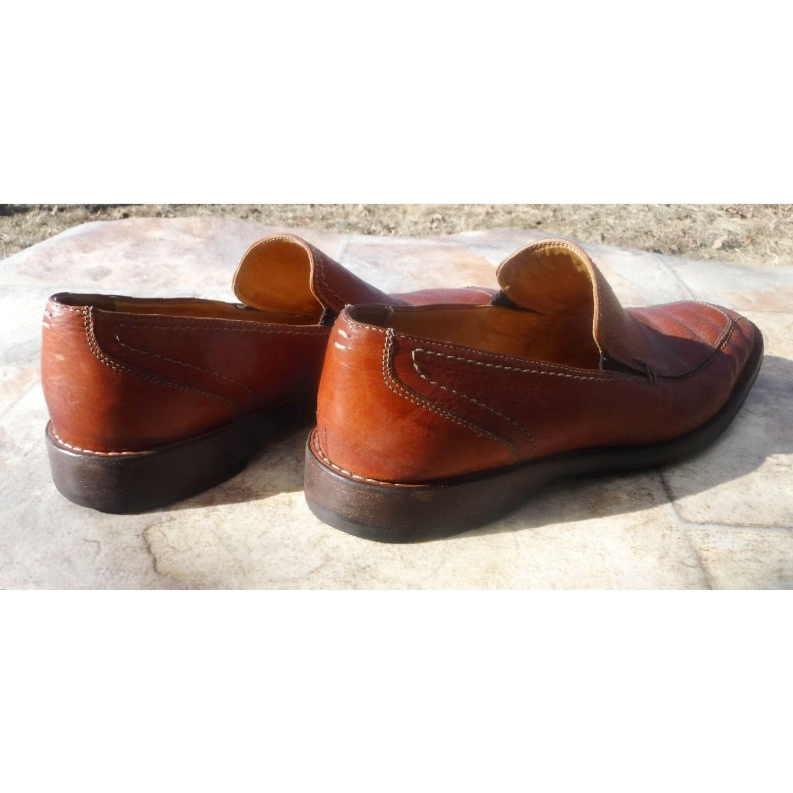Cole Haan VINTAGE Cole Haan Italy Loafers Slip-On Leather Brown Men's Sz 8.5 M Casual Retro 90s Mens Size US 8.5 / EU 41-42 - 7 Thumbnail