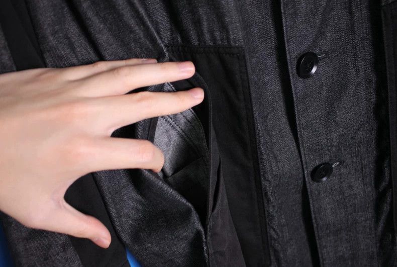 Yohji Yamamoto Yohji Yamamoto 15ss grey and black colour block coat 2505-N Size US M / EU 48-50 / 2 - 4 Thumbnail