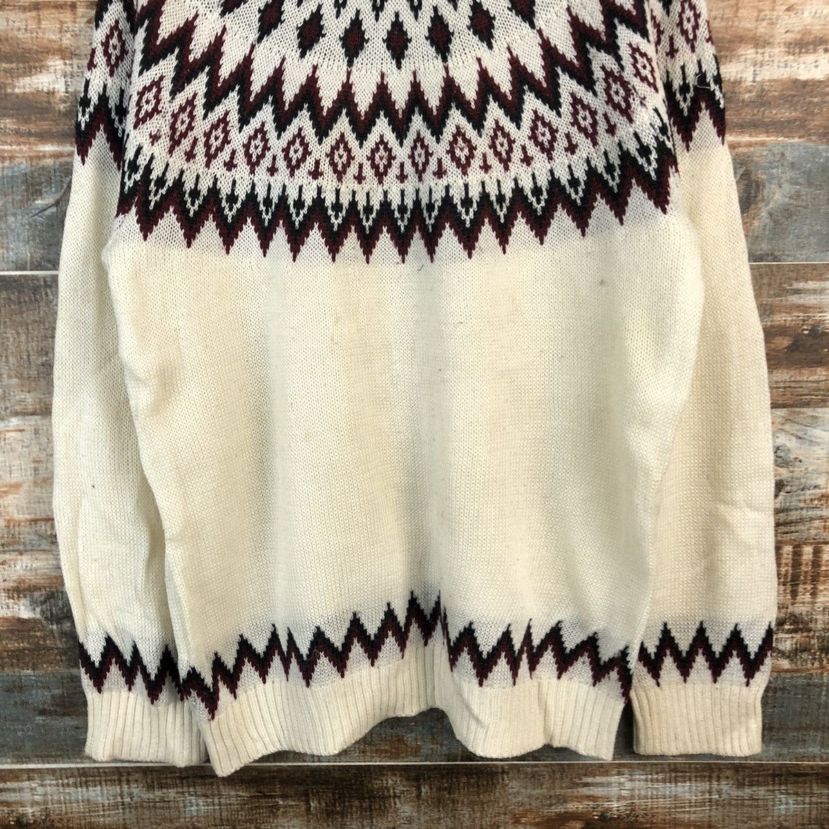 GU DL GU White navajo japan sweatshirt Knitwear #C580 Size US L / EU 52-54 / 3 - 6 Thumbnail