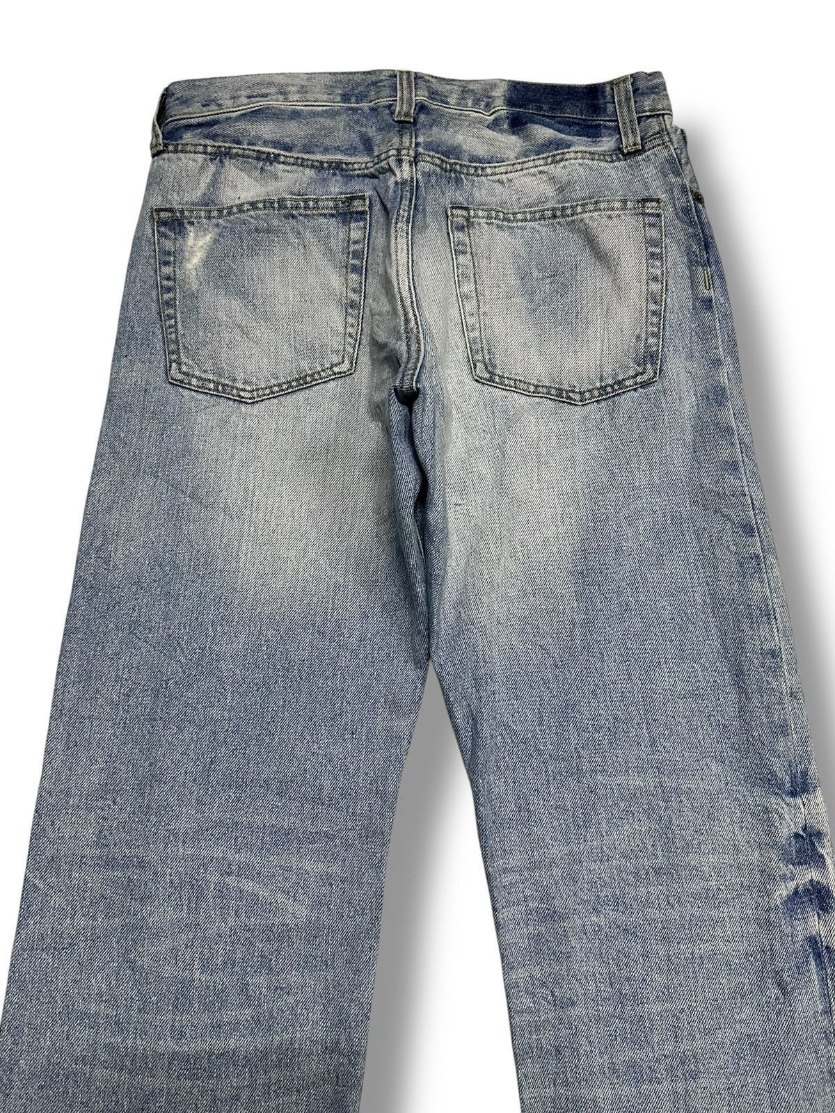 GU × Japanese Brand GU Distressed Slim Jeans Faded Wash Size US 31 - 5 Thumbnail