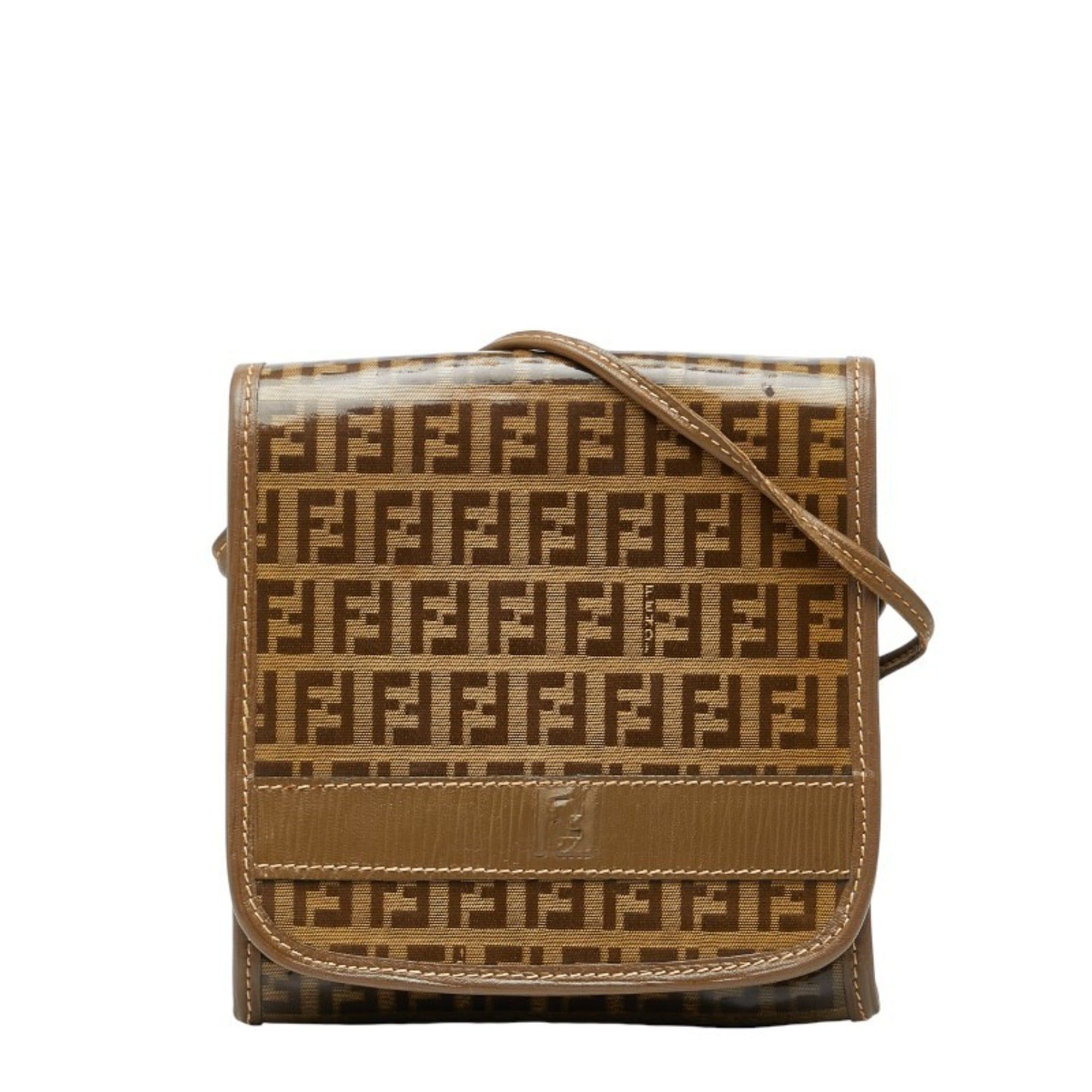 Fendi Fendi Zucchino Shoulder Bag in Brown Leather for Women Size ONE SIZE - 1 Thumbnail