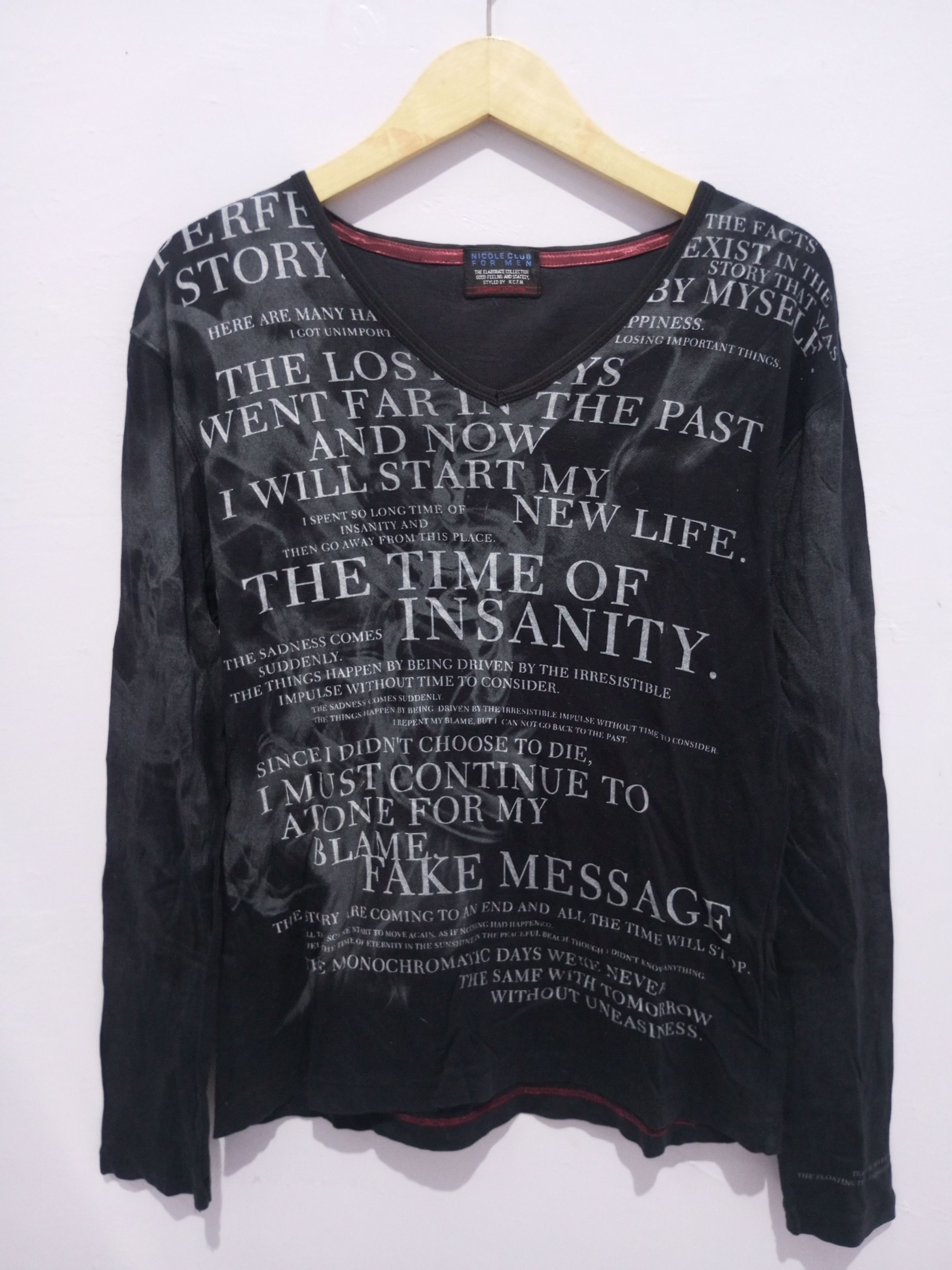 If Six Was Nine × Japanese Brand × Le Grande Bleu (L.G.B.) Japanese nicole club poem smoky long sleeve tshirt Size US L / EU 52-54 / 3 - 1 Thumbnail