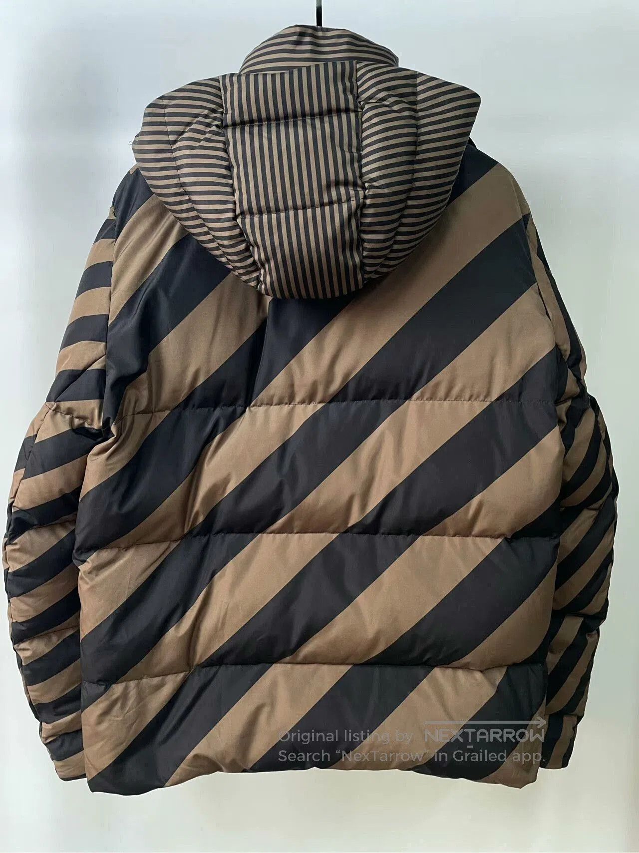 Fendi reversible puffer jacket with bold stripes. Size US L / EU 52-54 / 3 - 4 Thumbnail
