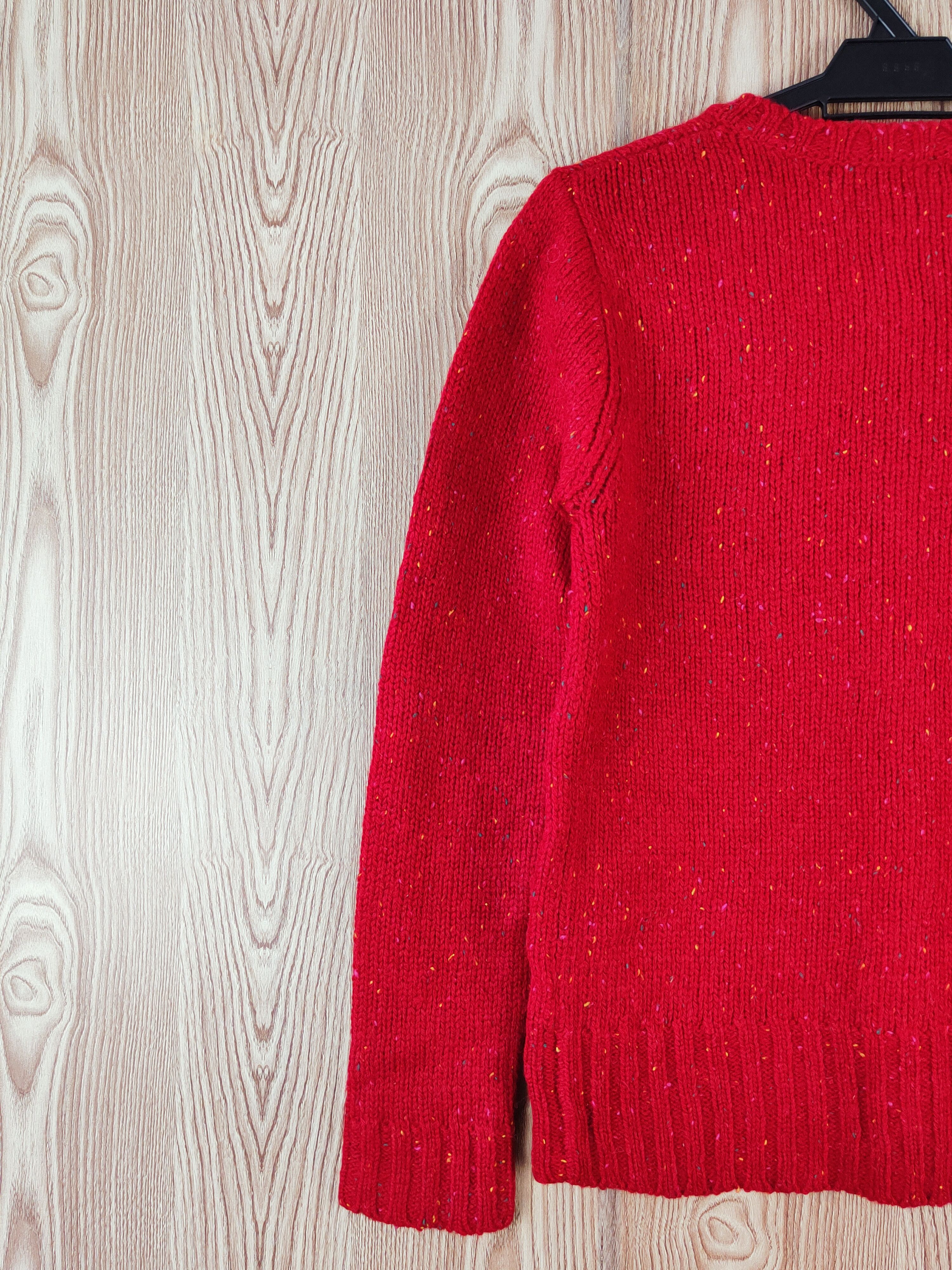 Homespun Knitwear × Japanese Brand Formengirl Co. Red Knitwear Cardigan #W561 Size S / US 4 / IT 40 - 8 Thumbnail