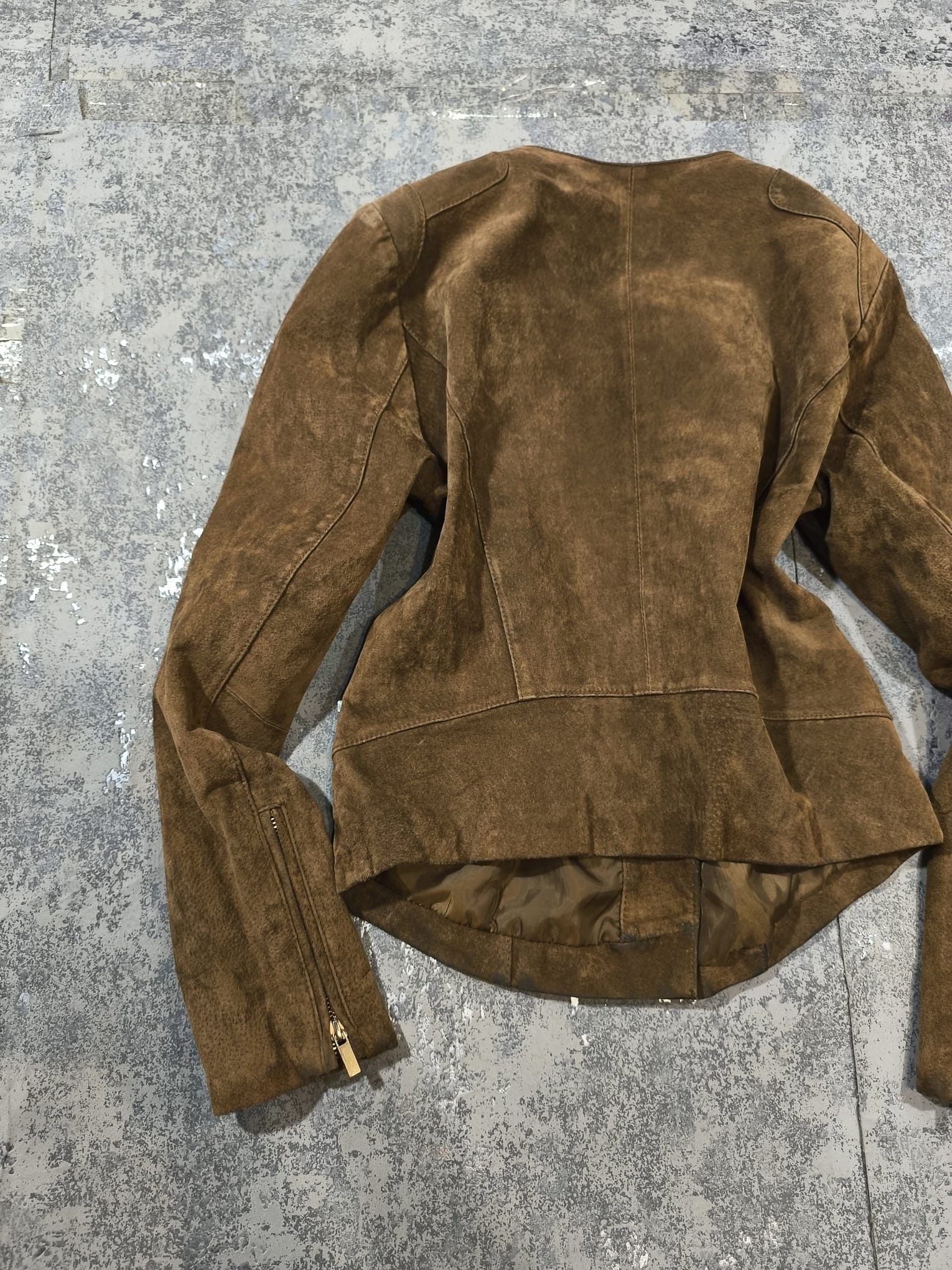 Hysteric Glamour SUEDE LEATHER CROP MOTO BIKER GIRL JACKET Size M / US 6-8 / IT 42-44 - 7 Thumbnail