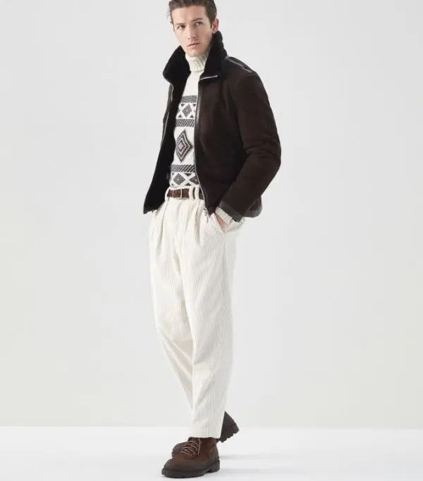 Brunello Cucinelli o1w1db10225 Cashmere Turtleneck Sweater in Multicolor Size US M / EU 48-50 / 2 - 5 Thumbnail