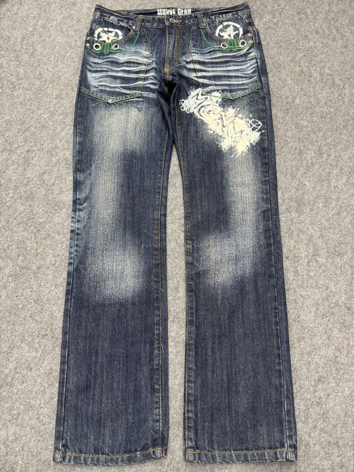 Japanese Brand 💥Insane💥MOVVE GEAR Seditionaries Stone Wash Denim F691 Size US 34 / EU 50 - 21 Thumbnail