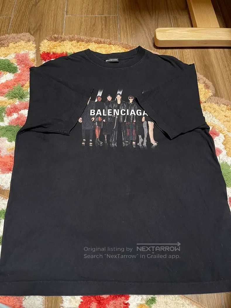 Balenciaga Balenciaga Logo Printed Retro Raglan Short Sleeve T-shirt Size US XS / EU 42 / 0 - 6 Thumbnail