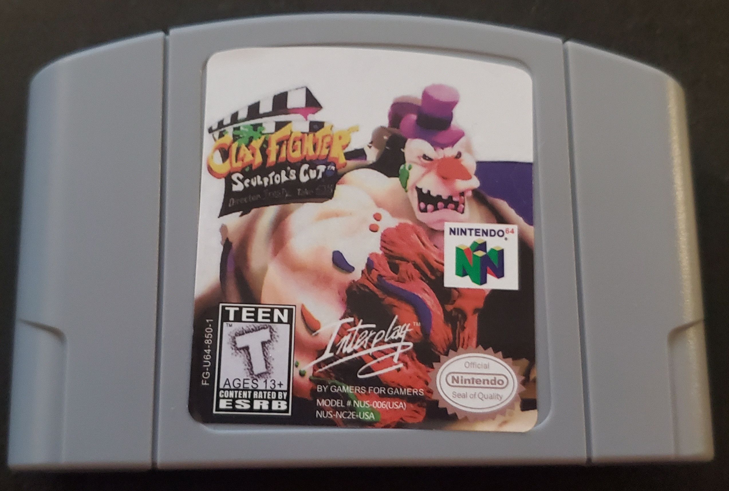 Nintendo Clay Fighter Sculptor's Cut N64 Nintendo 64 Video Game Size ONE SIZE - 1 Thumbnail