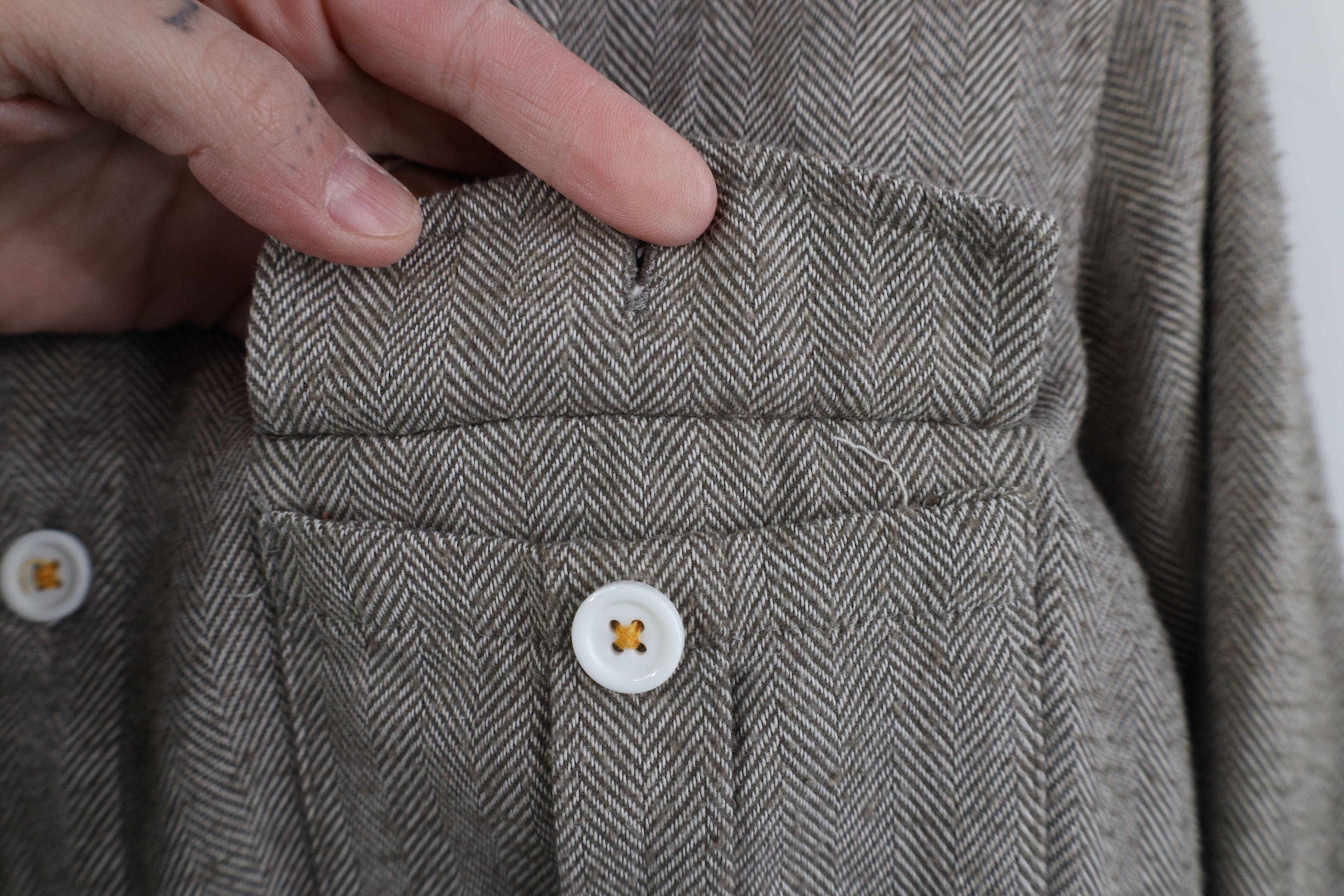 Vintage Vintage Horse Equestrian Herringbone Flannel Collared Shirt Size M / US 6-8 / IT 42-44 - 5 Thumbnail