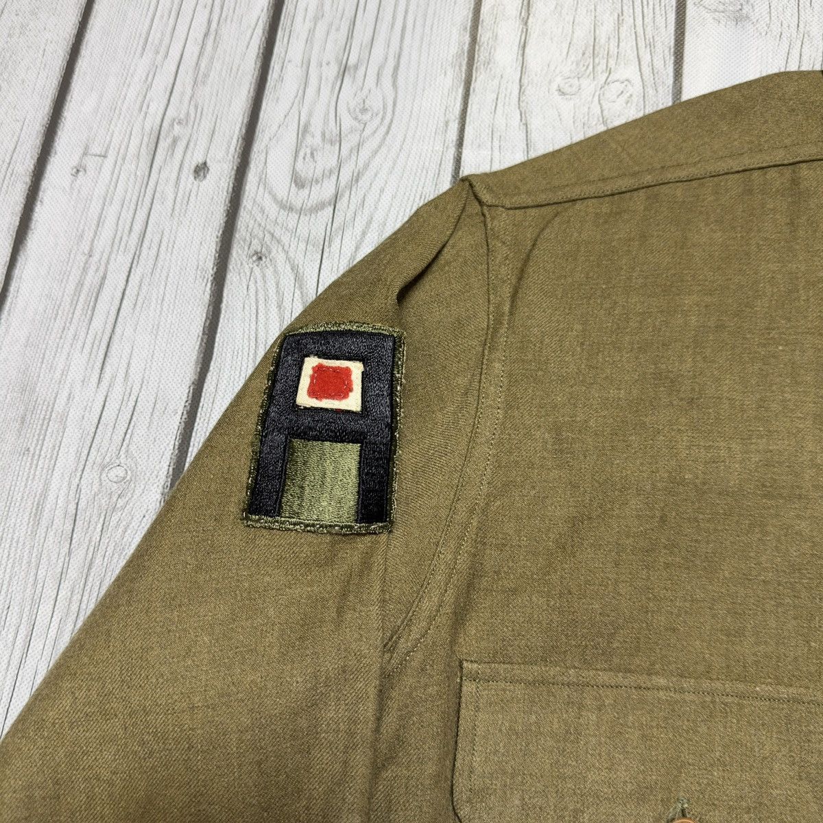 Vintage Vintage World War 2 US Army shirt Size US L / EU 52-54 / 3 - 4 Thumbnail