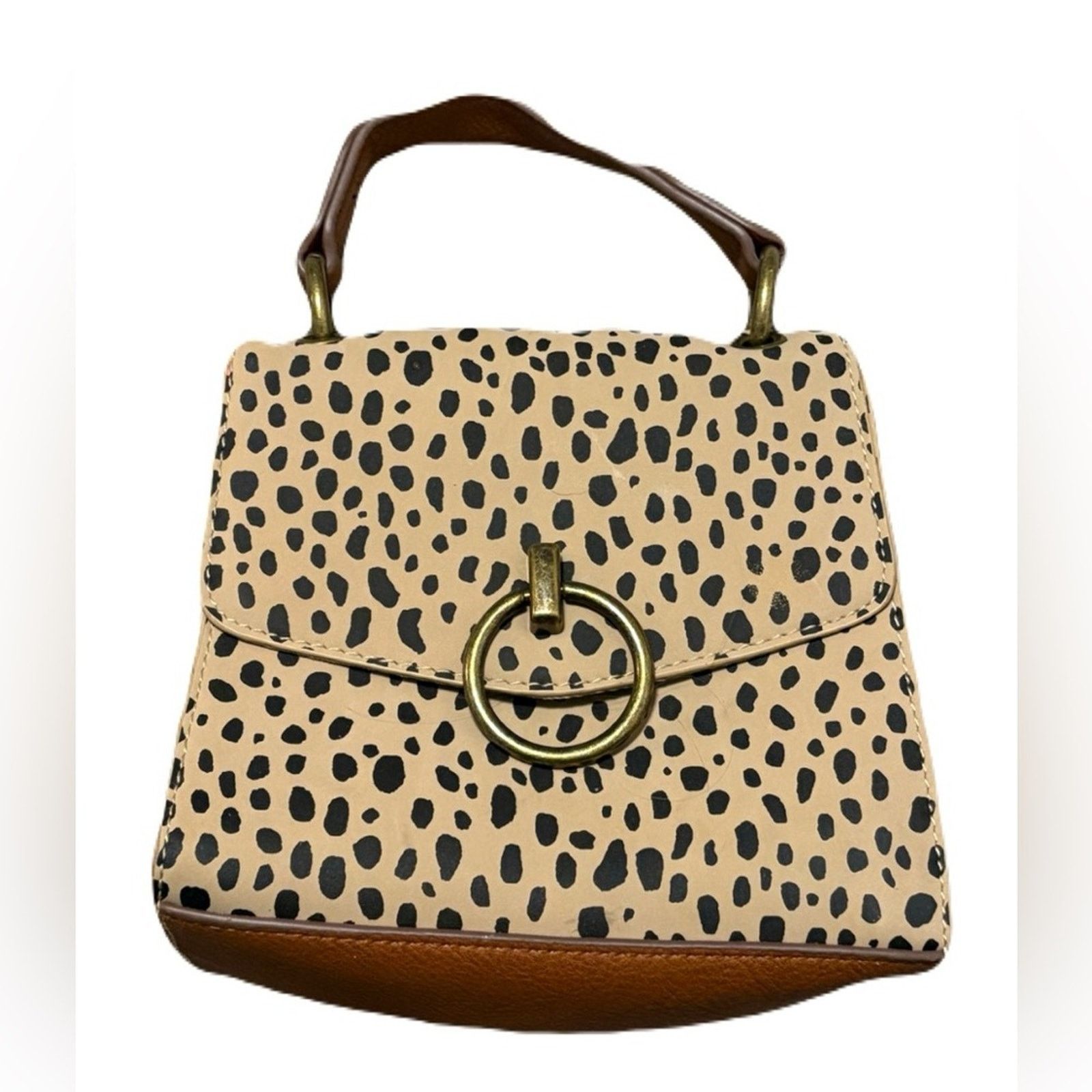 Vintage (Universal Thread) Leopard Bag w/ Magnetic Closure: 9” x 6” Size ONE SIZE - 1 Thumbnail