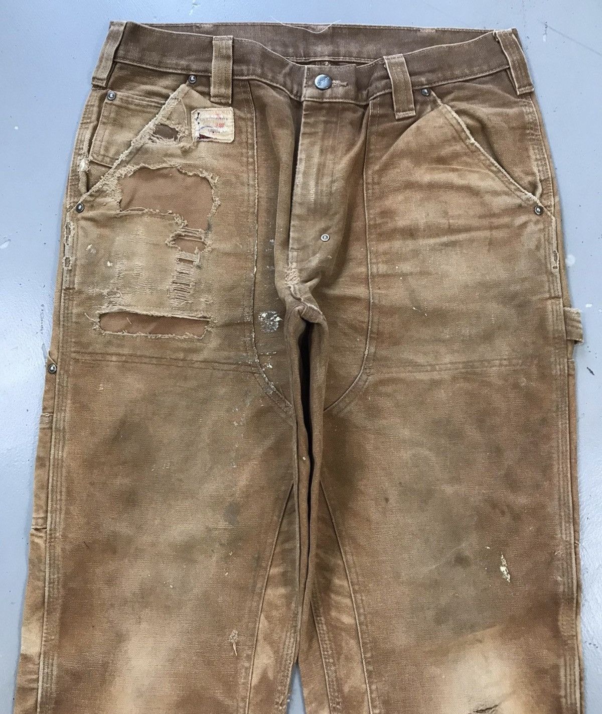 Carhartt 90s Vintage carhartt faded double knee workwear Size US 34 / EU 50 - 4 Thumbnail