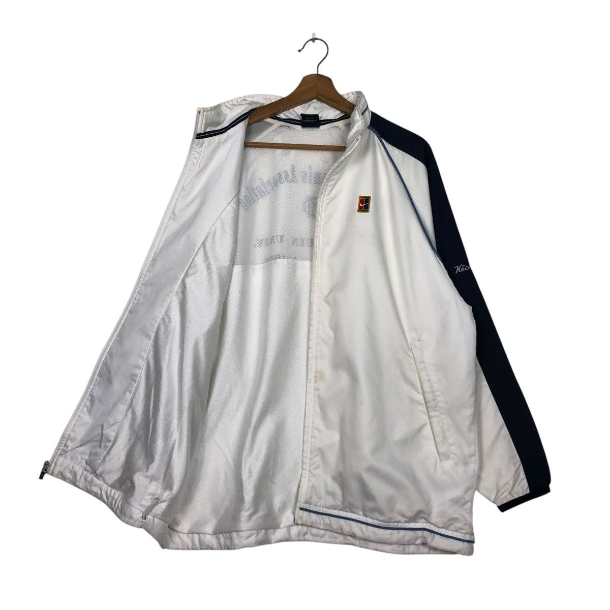 Nike 🔥VINTAGE ZIPPER JACKET NIKE COURT BACKHIT BIG LOGO TENNIS Size US L / EU 52-54 / 3 - 13 Thumbnail