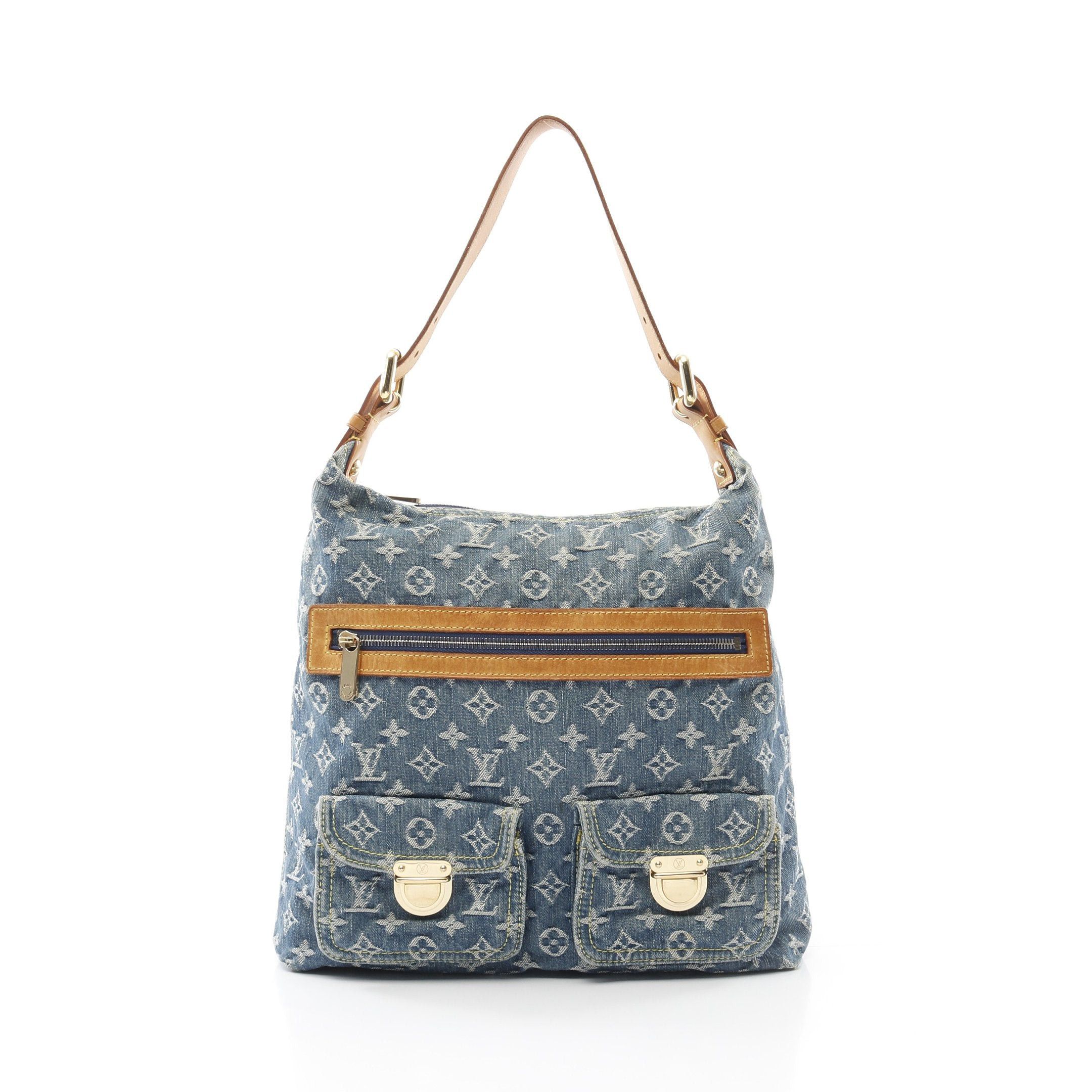 Louis Vuitton Louis Vuitton Buggy Gm Monogram Denim Shoulder Bag Leather Blue Size ONE SIZE - 1 Thumbnail
